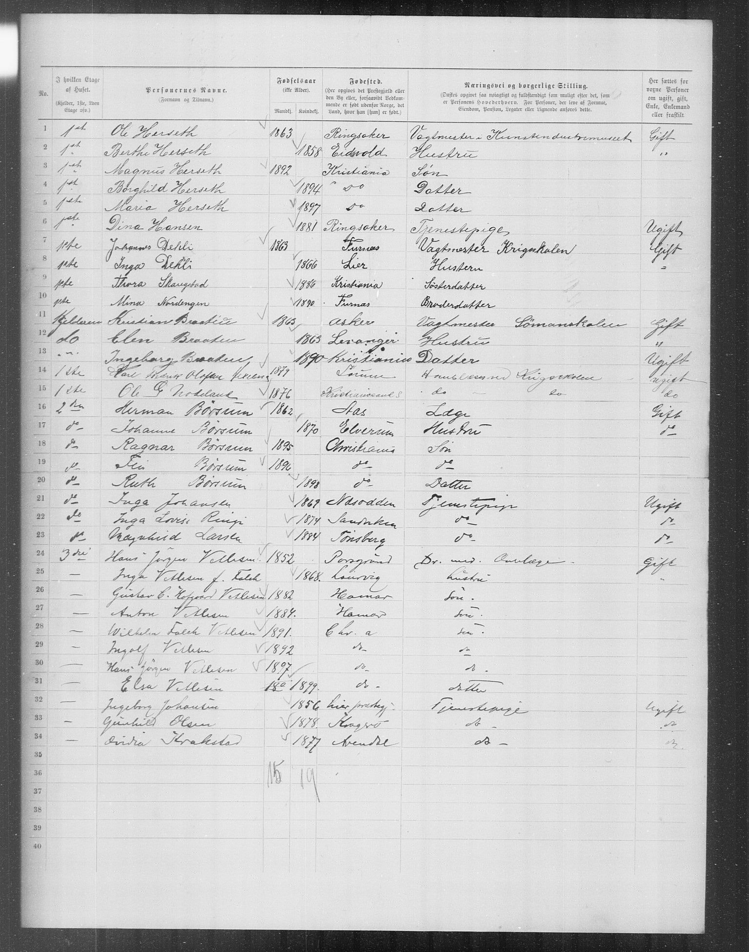 OBA, Municipal Census 1899 for Kristiania, 1899, p. 11687