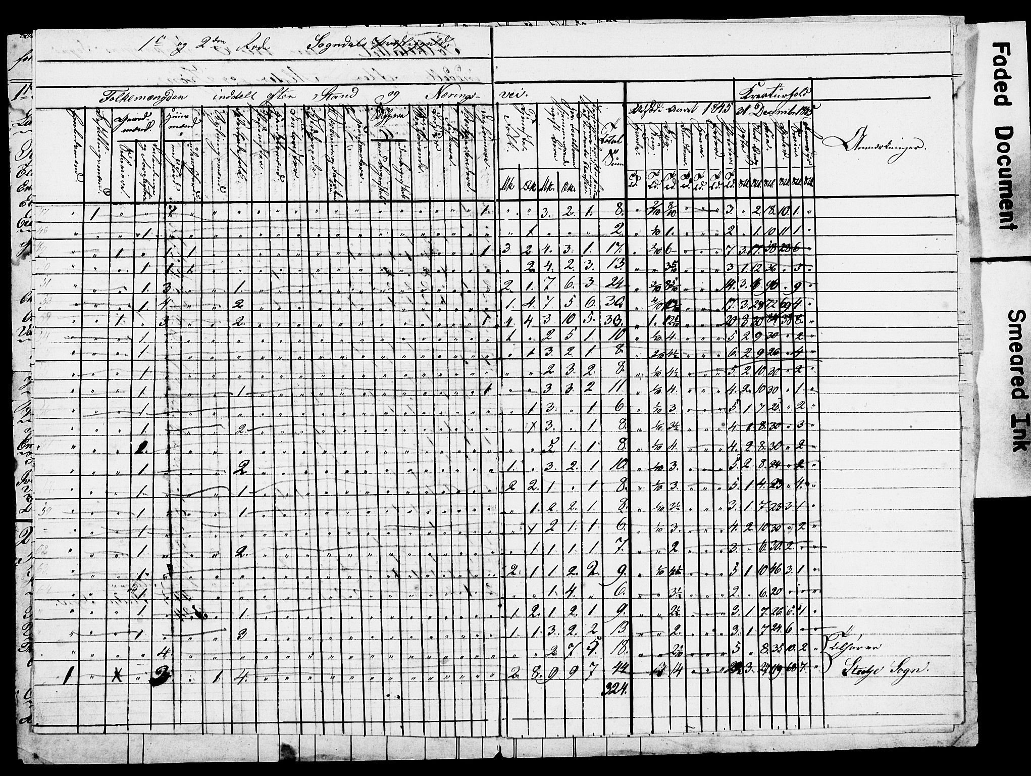 , Census 1845 for Sogndal, 1845, p. 39