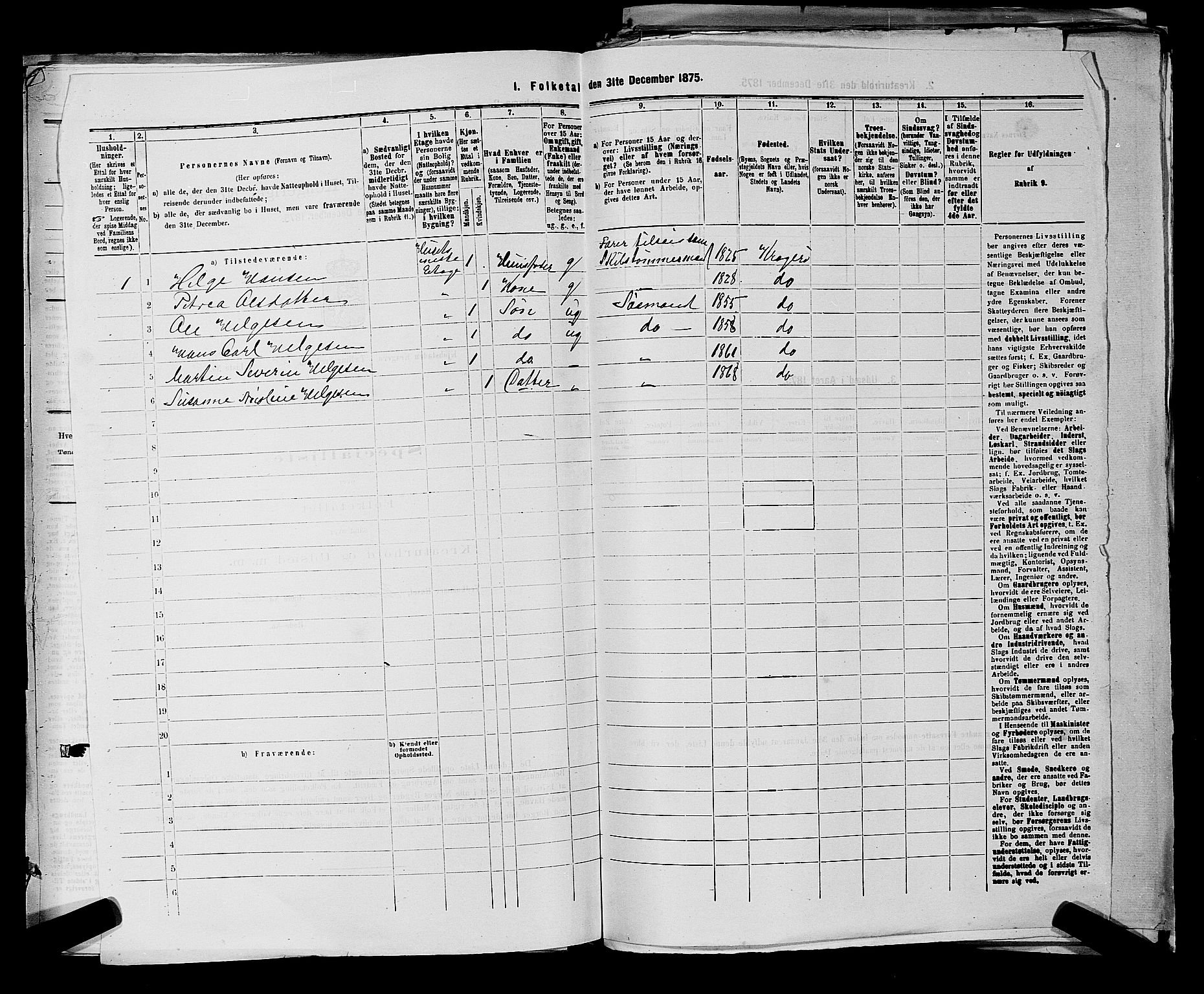 SAKO, 1875 census for 0801P Kragerø, 1875, p. 444