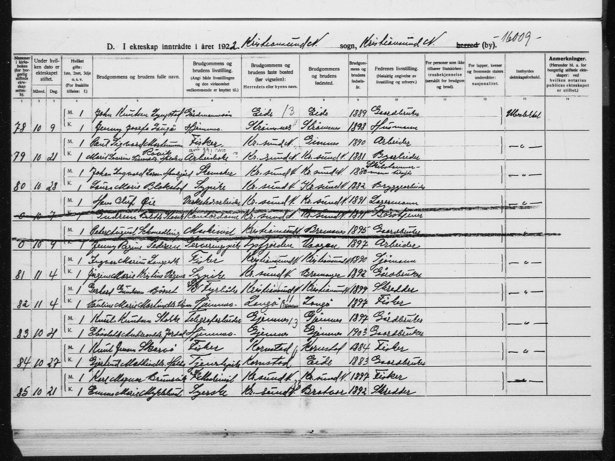 Ministerialprotokoller, klokkerbøker og fødselsregistre - Møre og Romsdal, AV/SAT-A-1454/572/L0862: Parish register (official) no. 572D06, 1917-1935