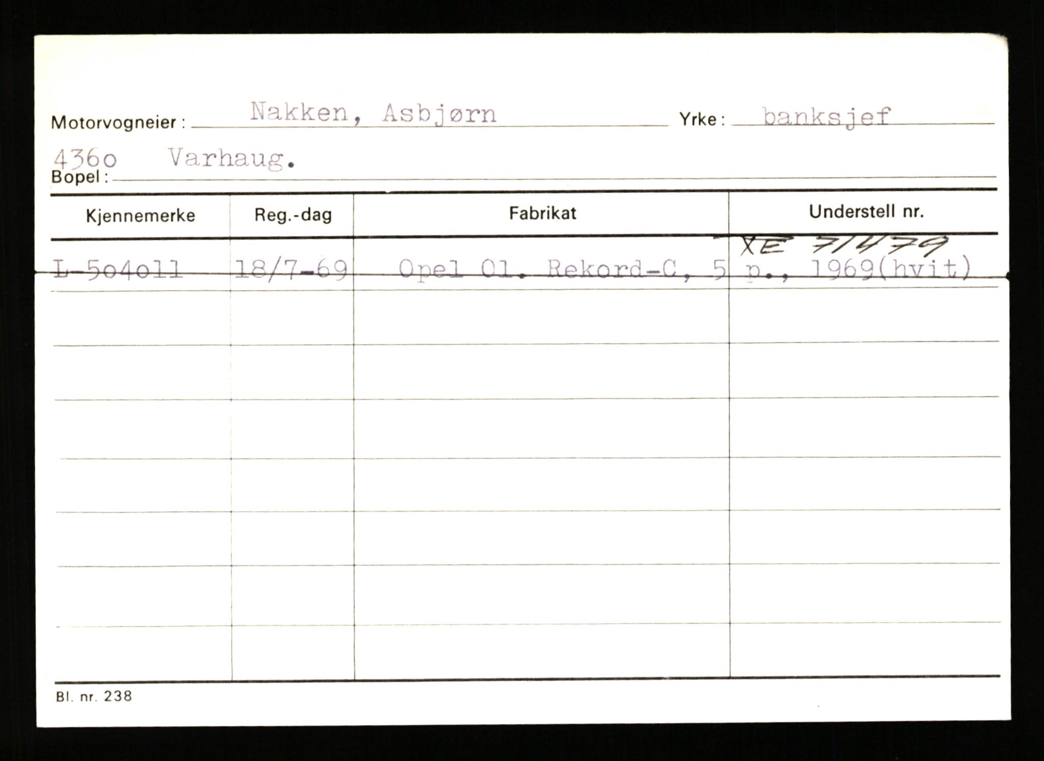 Stavanger trafikkstasjon, AV/SAST-A-101942/0/H/L0026: Myhre - Nilsen J., 1930-1971, p. 1305