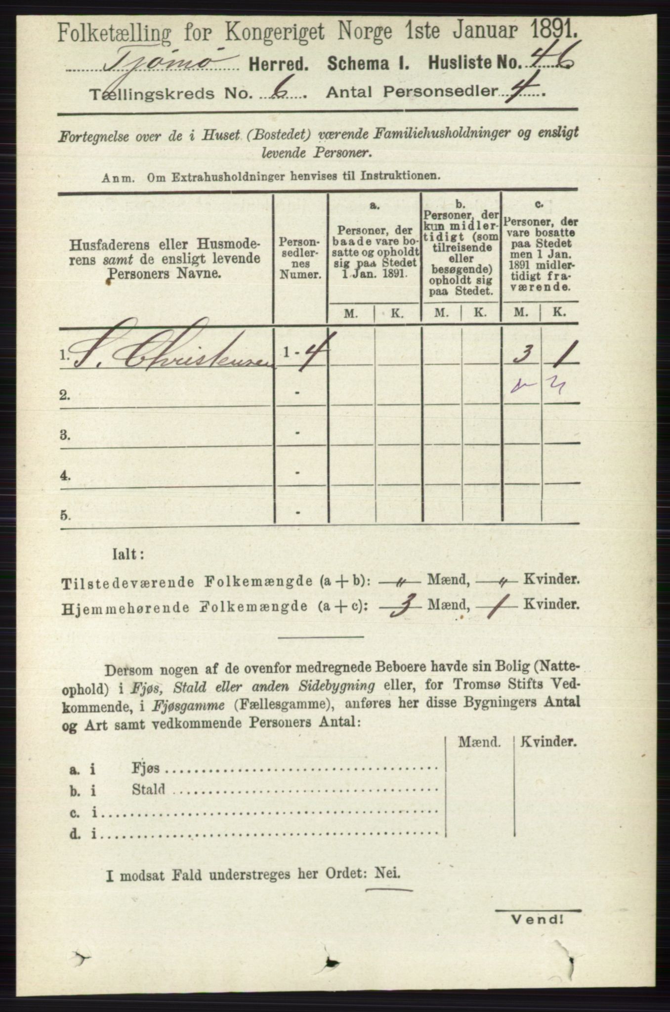 RA, 1891 census for 0723 Tjøme, 1891, p. 2105