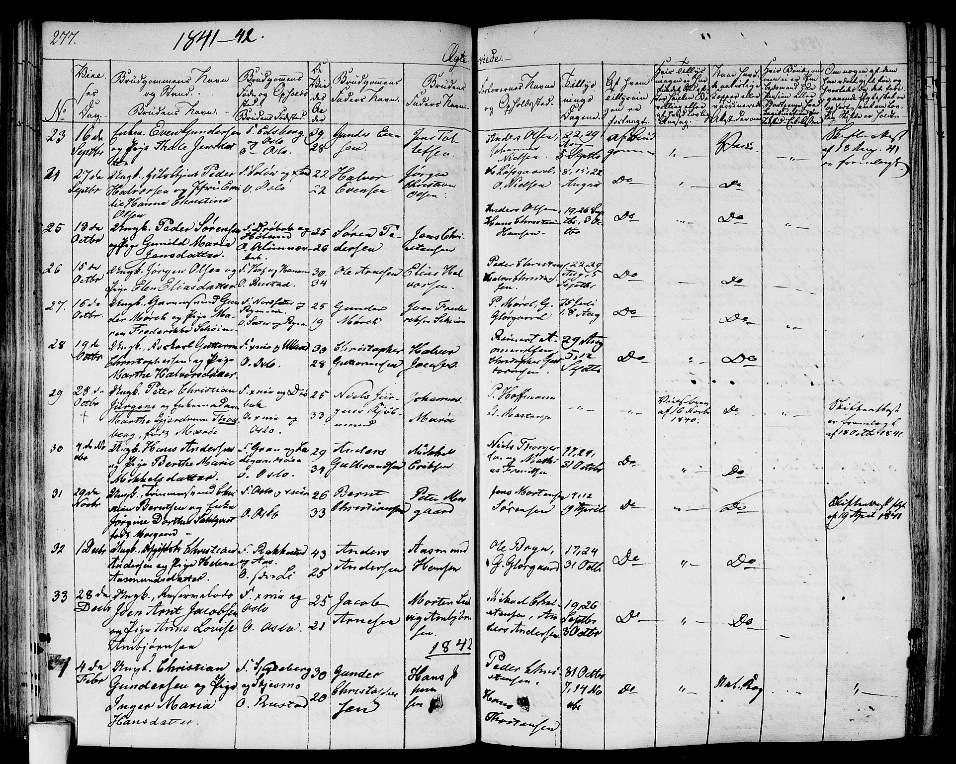 Gamlebyen prestekontor Kirkebøker, SAO/A-10884/F/Fa/L0003: Parish register (official) no. 3, 1829-1849, p. 277