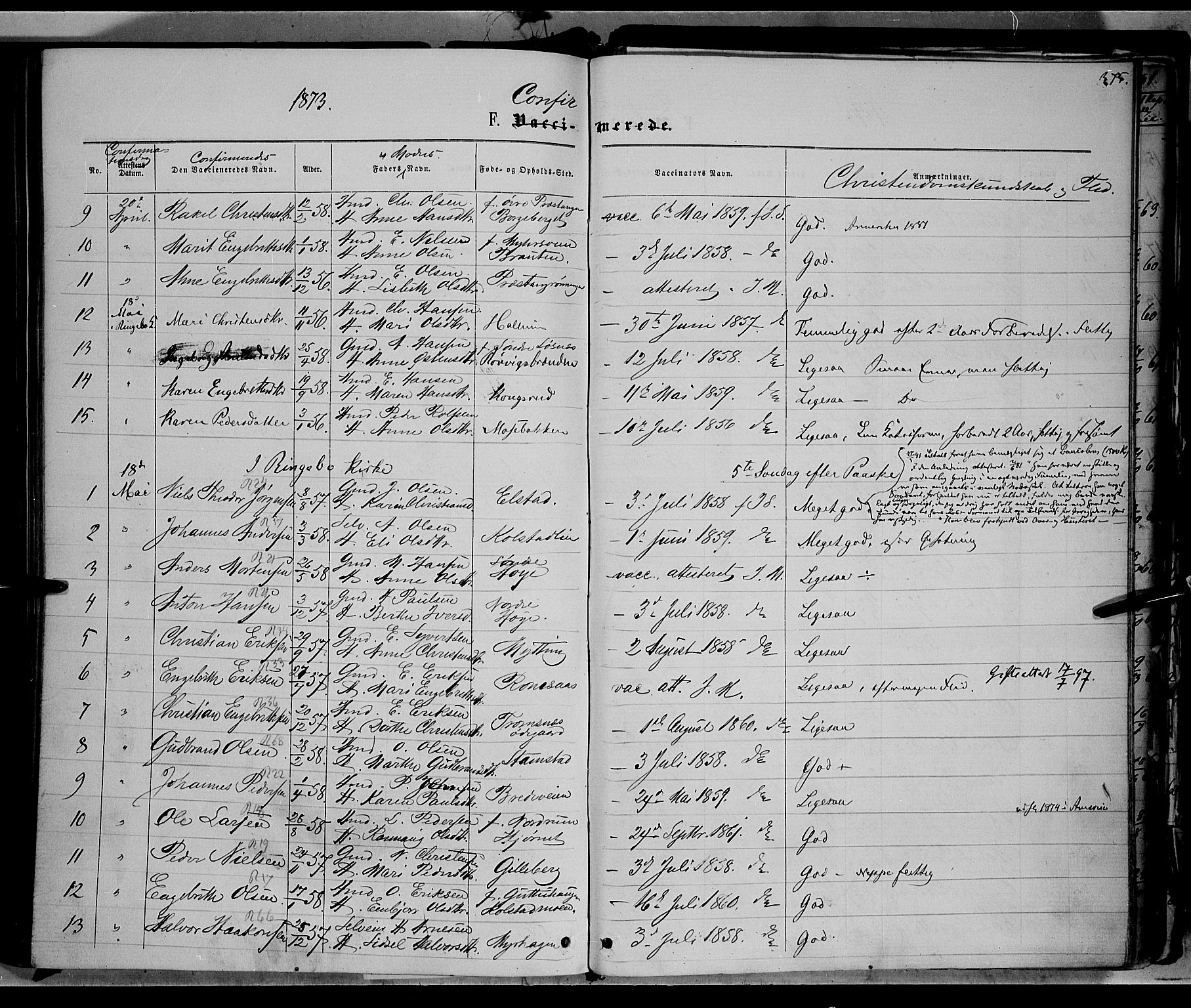 Ringebu prestekontor, AV/SAH-PREST-082/H/Ha/Haa/L0007: Parish register (official) no. 7, 1860-1877, p. 375