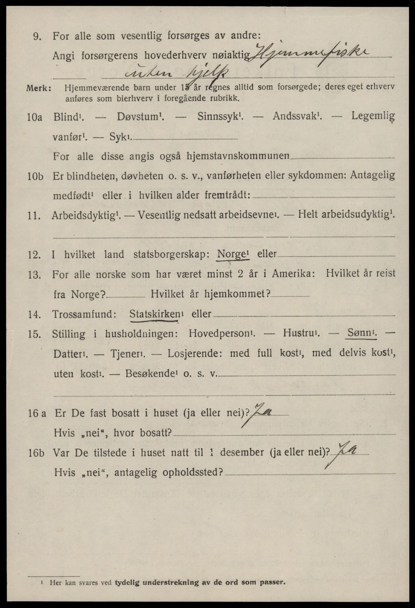 SAT, 1920 census for Stemshaug, 1920, p. 1887