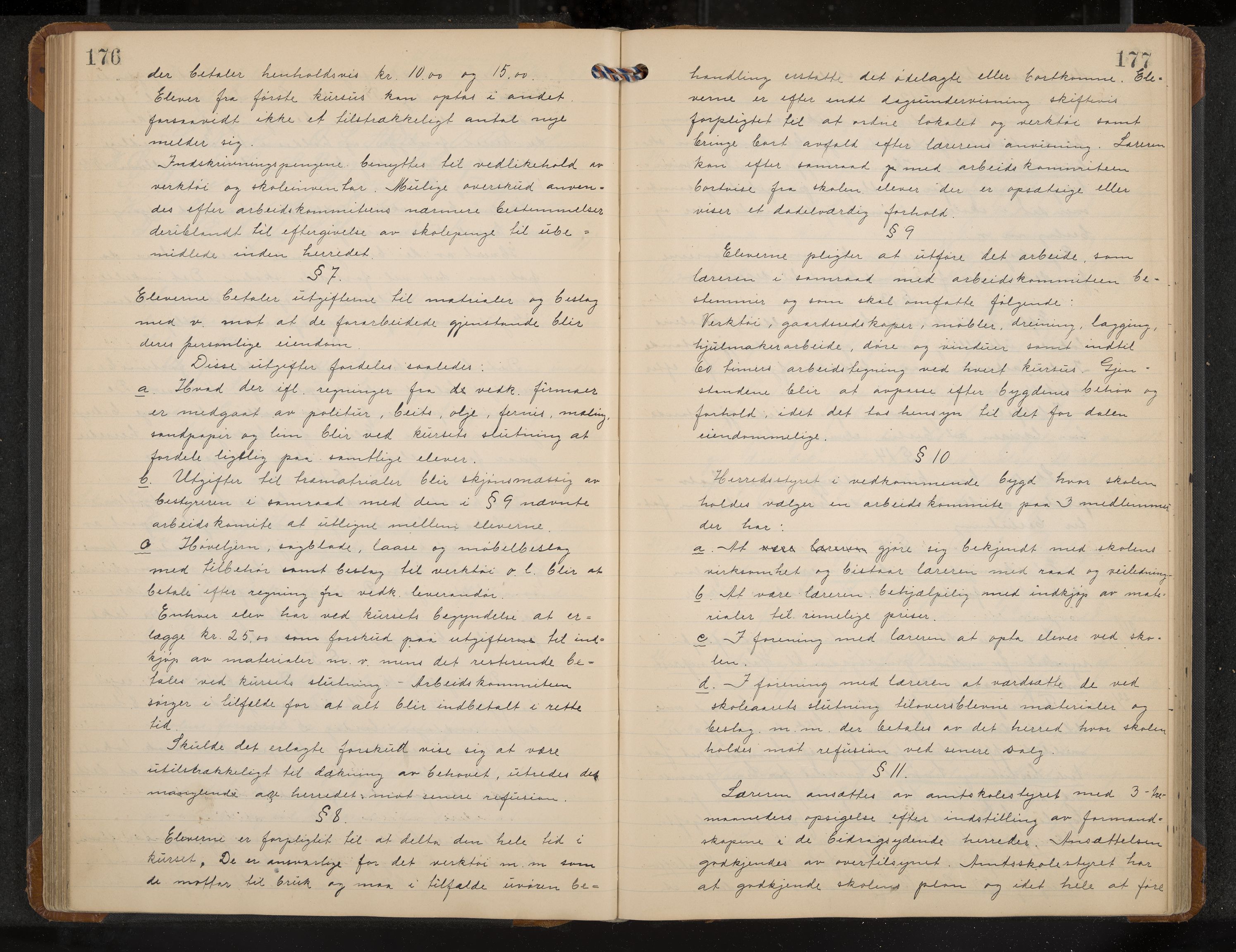 Hol formannskap og sentraladministrasjon, IKAK/0620021-1/A/L0005: Møtebok, 1909-1915, p. 176-177