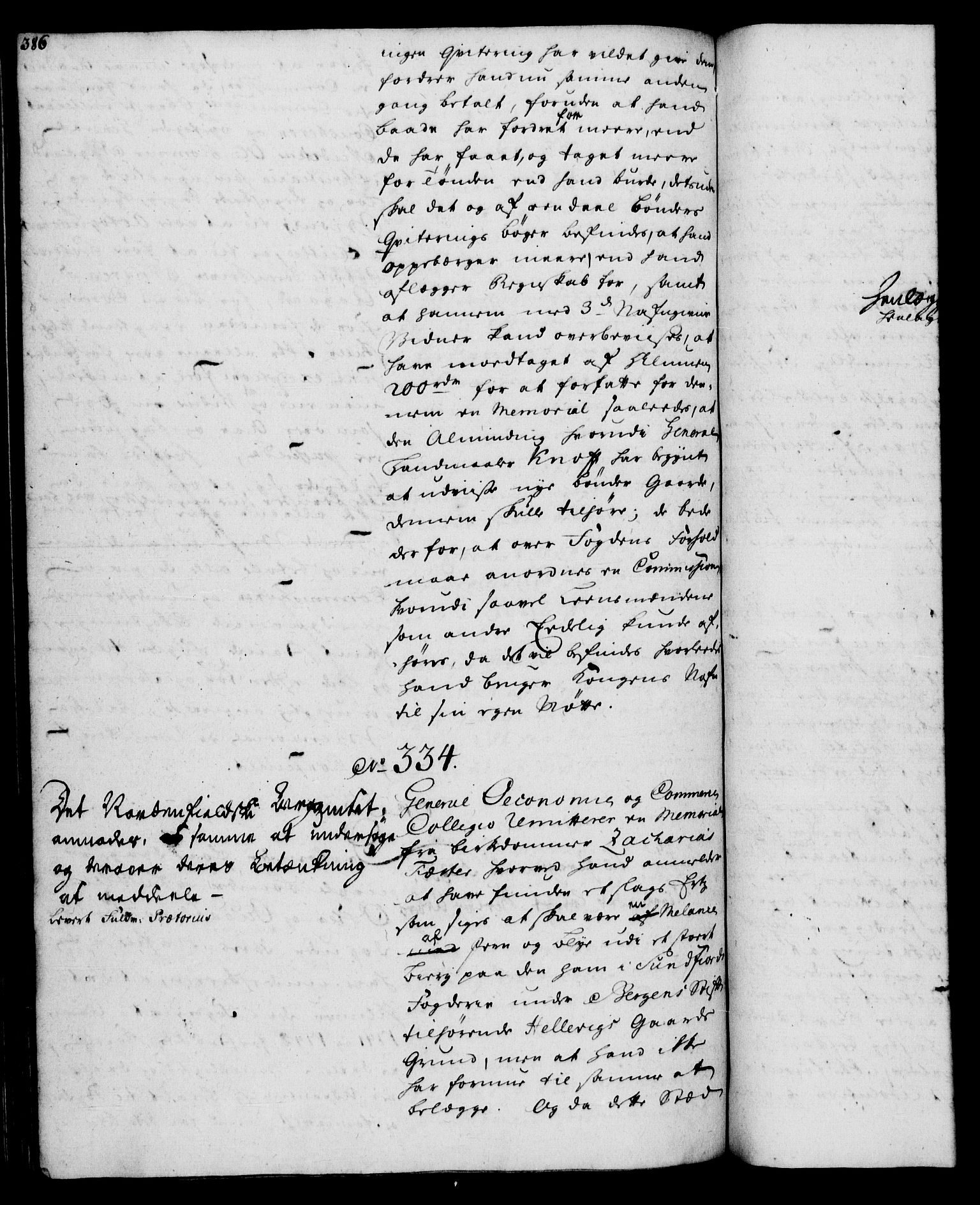 Rentekammeret, Kammerkanselliet, RA/EA-3111/G/Gh/Gha/L0032: Norsk ekstraktmemorialprotokoll (merket RK 53.77), 1753-1755, p. 386
