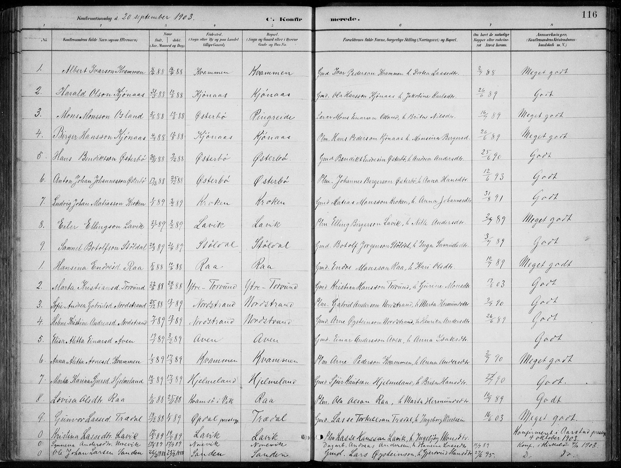 Lavik sokneprestembete, SAB/A-80901: Parish register (copy) no. A 2, 1882-1910, p. 116