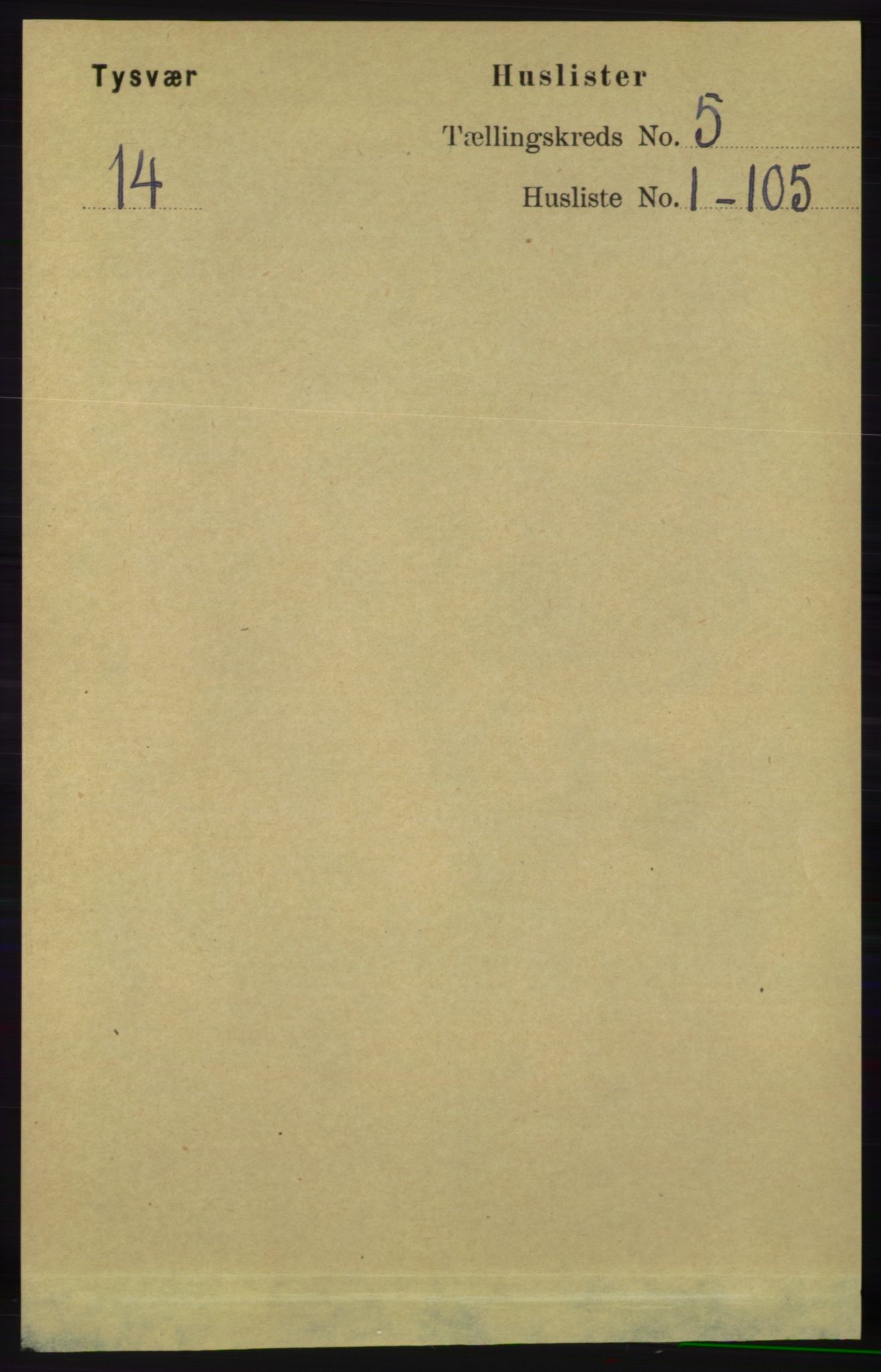 RA, 1891 census for 1146 Tysvær, 1891, p. 1786