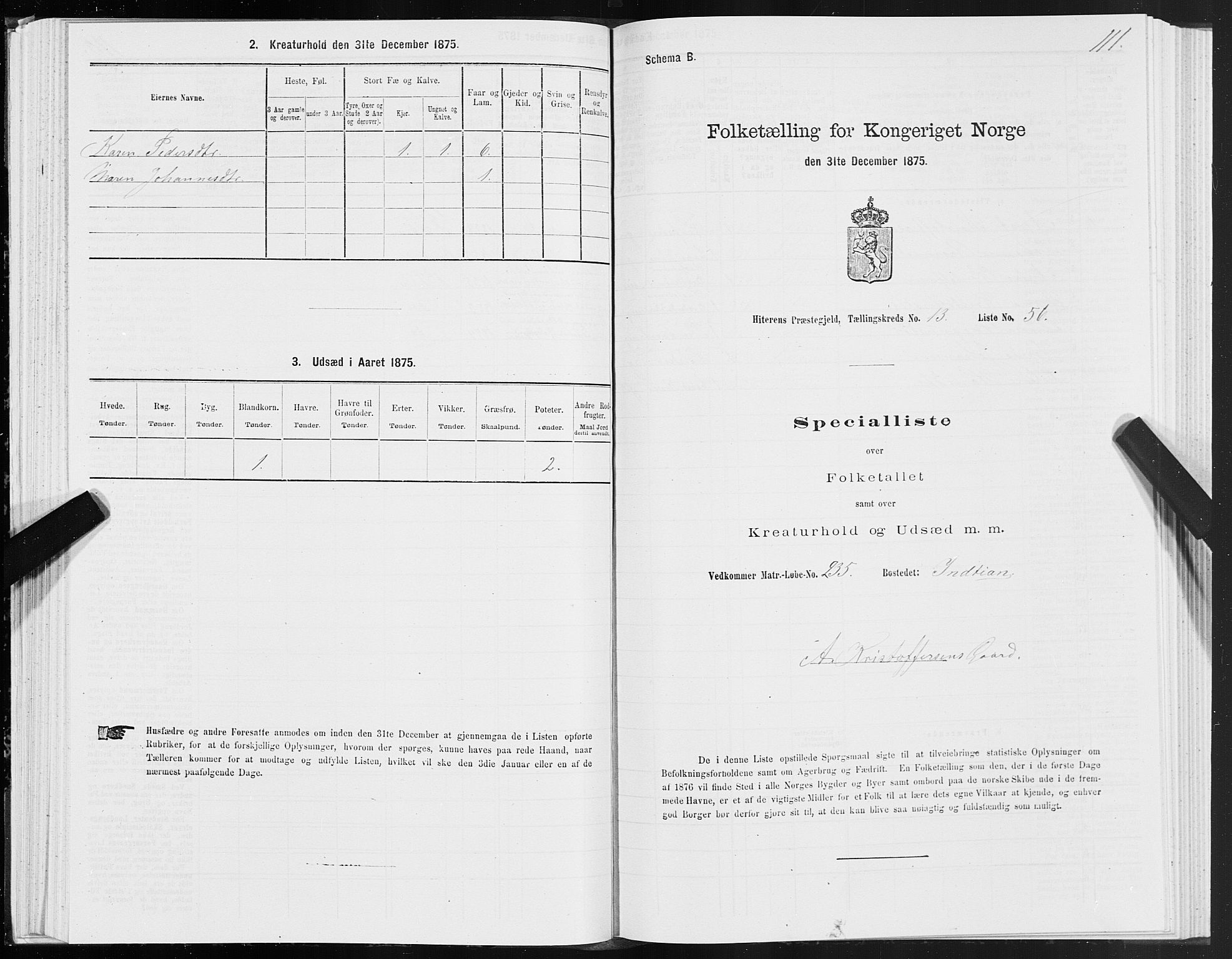 SAT, 1875 census for 1617P Hitra, 1875, p. 7111