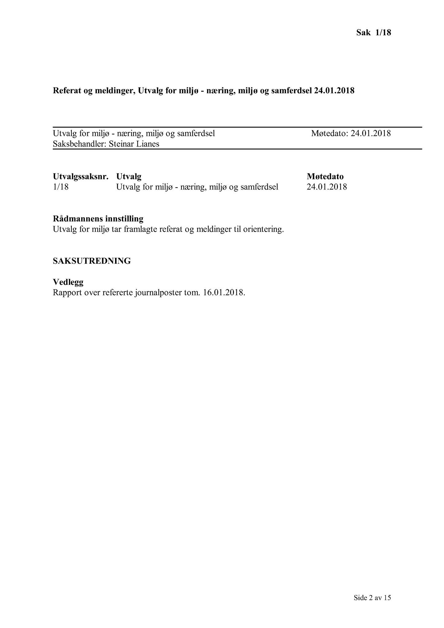 Klæbu Kommune, TRKO/KK/06-UM/L005: Utvalg for miljø - Møtedokumenter 2018, 2018, p. 3