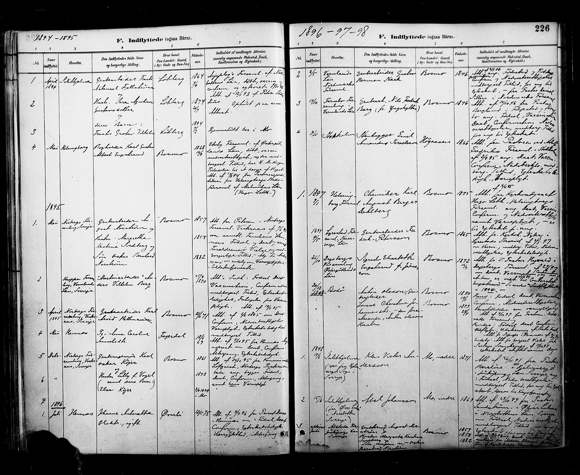 Ministerialprotokoller, klokkerbøker og fødselsregistre - Nordland, AV/SAT-A-1459/827/L0401: Parish register (official) no. 827A13, 1887-1905, p. 226