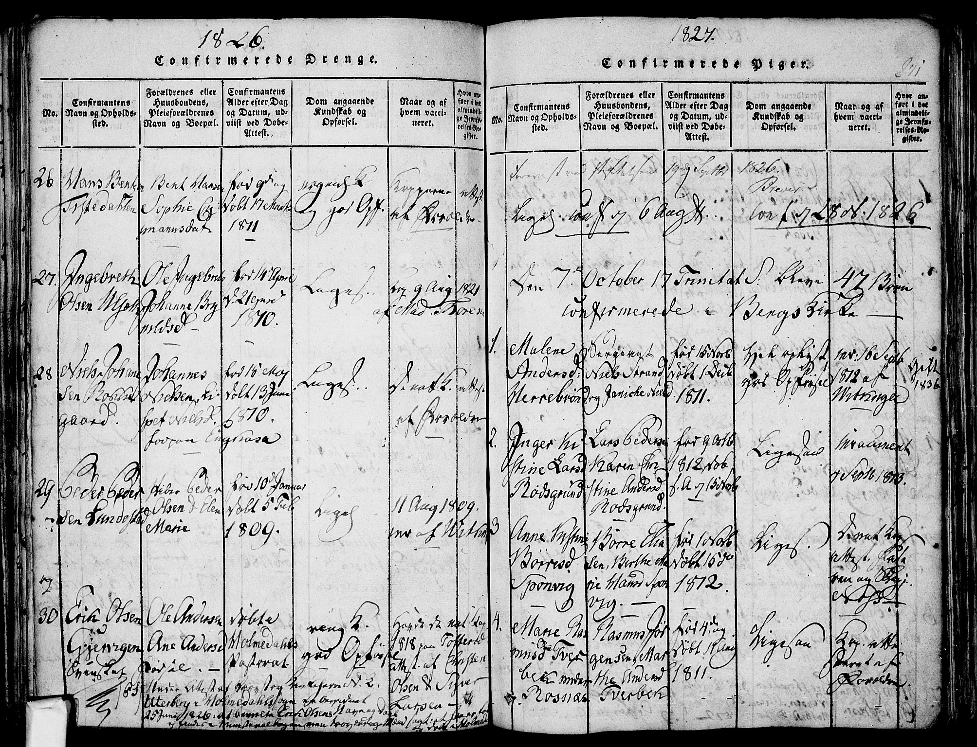 Berg prestekontor Kirkebøker, SAO/A-10902/F/Fa/L0002: Parish register (official) no. I 2, 1815-1831, p. 271