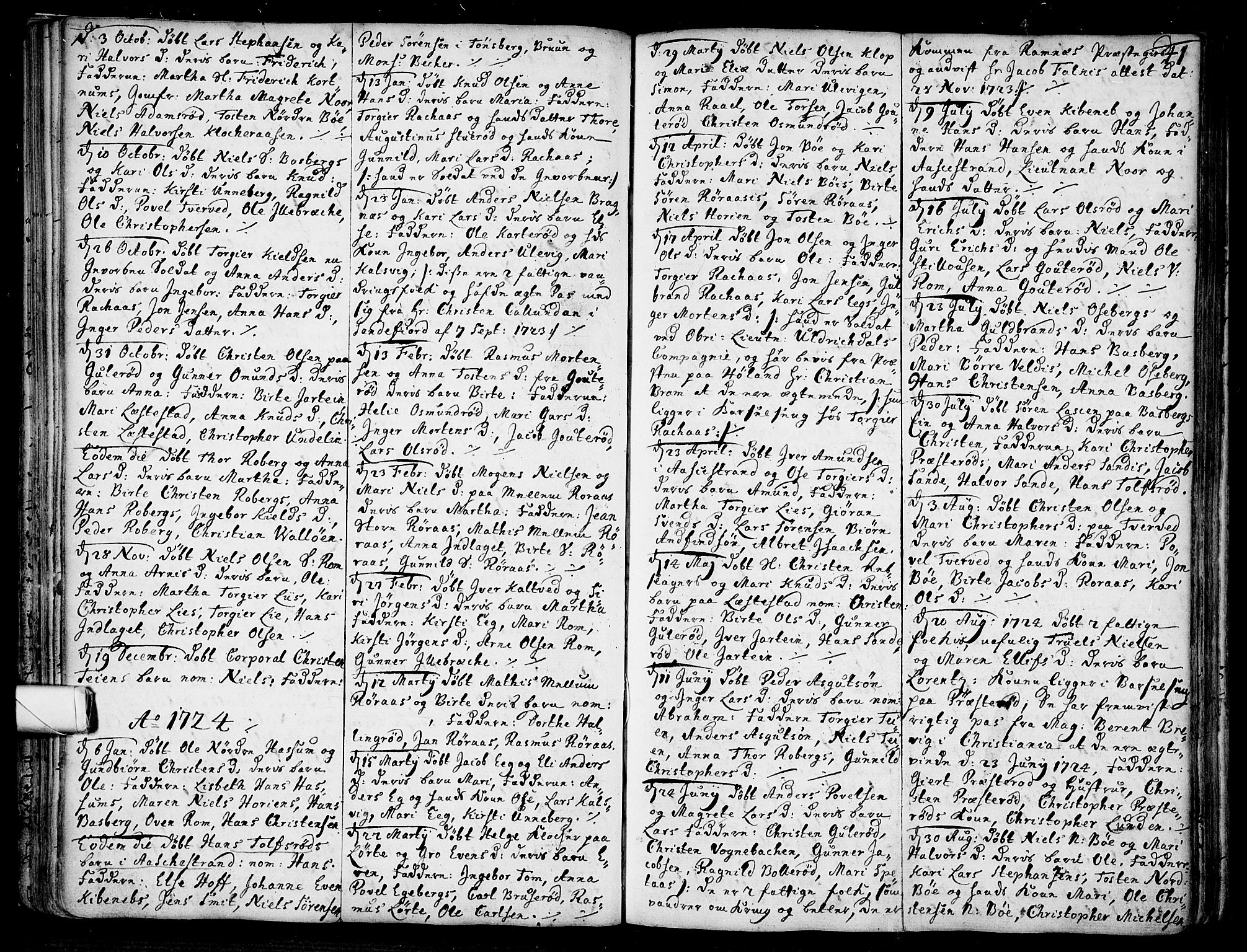 Sem kirkebøker, SAKO/A-5/F/Fb/L0001: Parish register (official) no. II 1, 1702-1764, p. 41