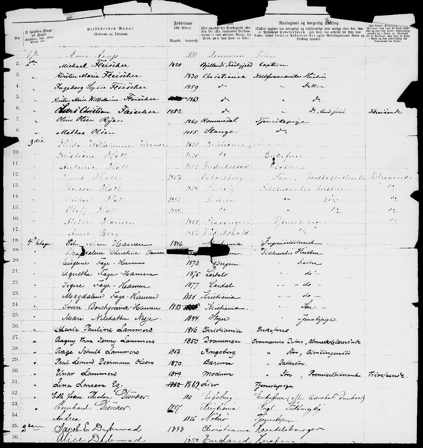 RA, 1885 census for 0301 Kristiania, 1885, p. 561