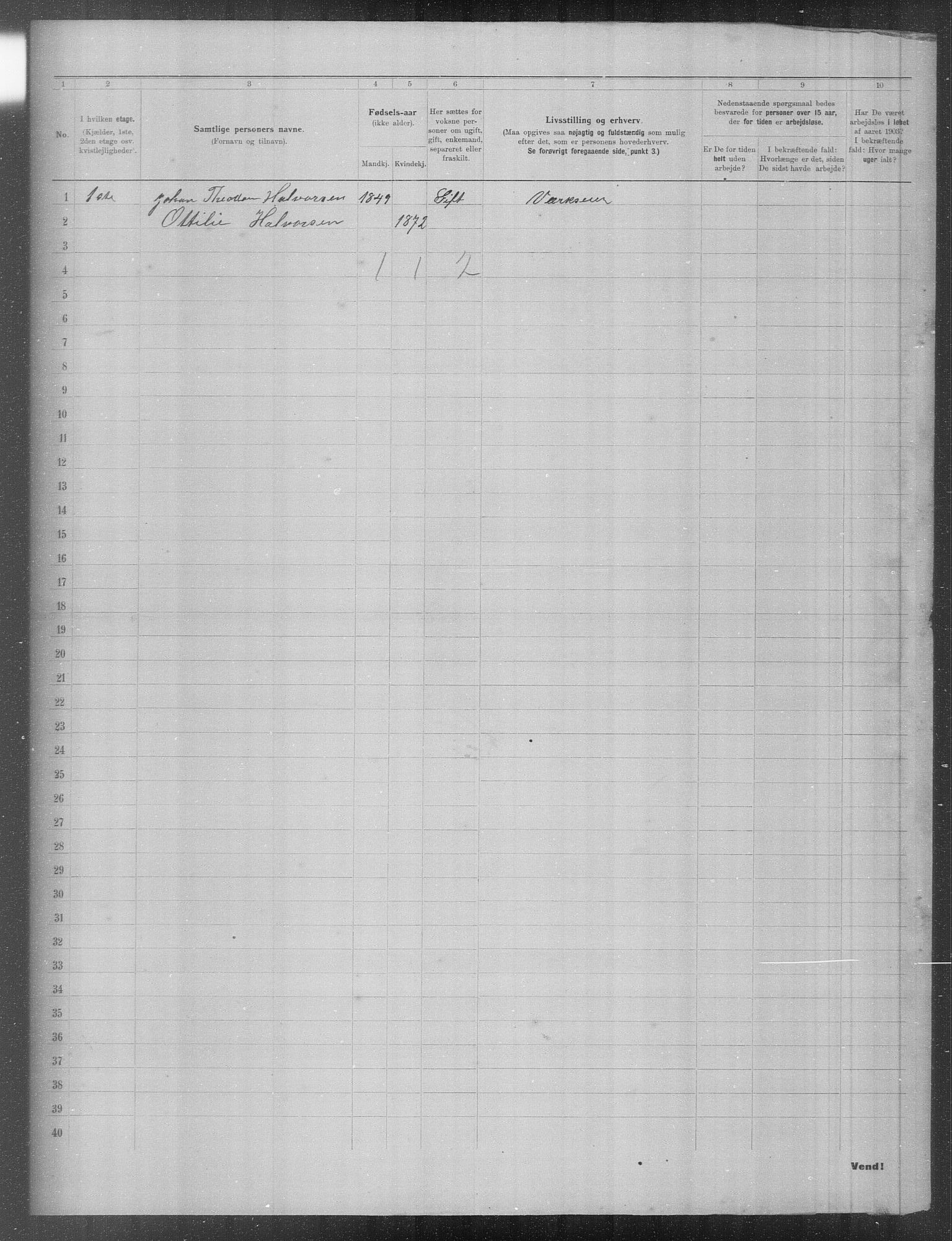 OBA, Municipal Census 1903 for Kristiania, 1903, p. 630