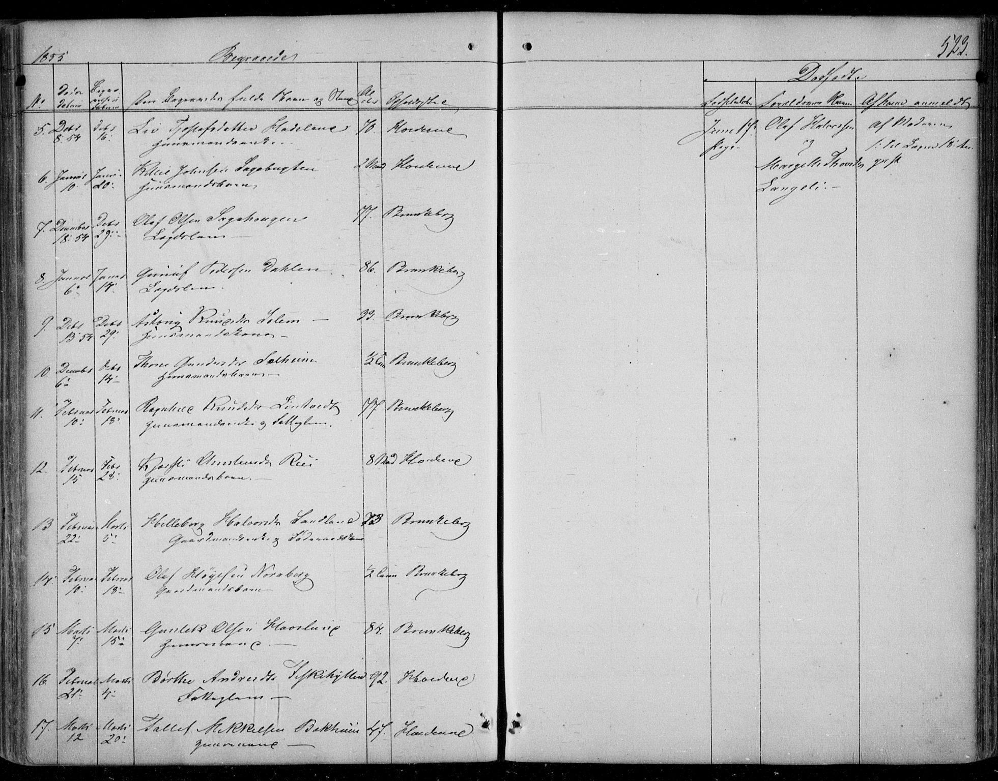 Kviteseid kirkebøker, SAKO/A-276/F/Fa/L0006: Parish register (official) no. I 6, 1836-1858, p. 523