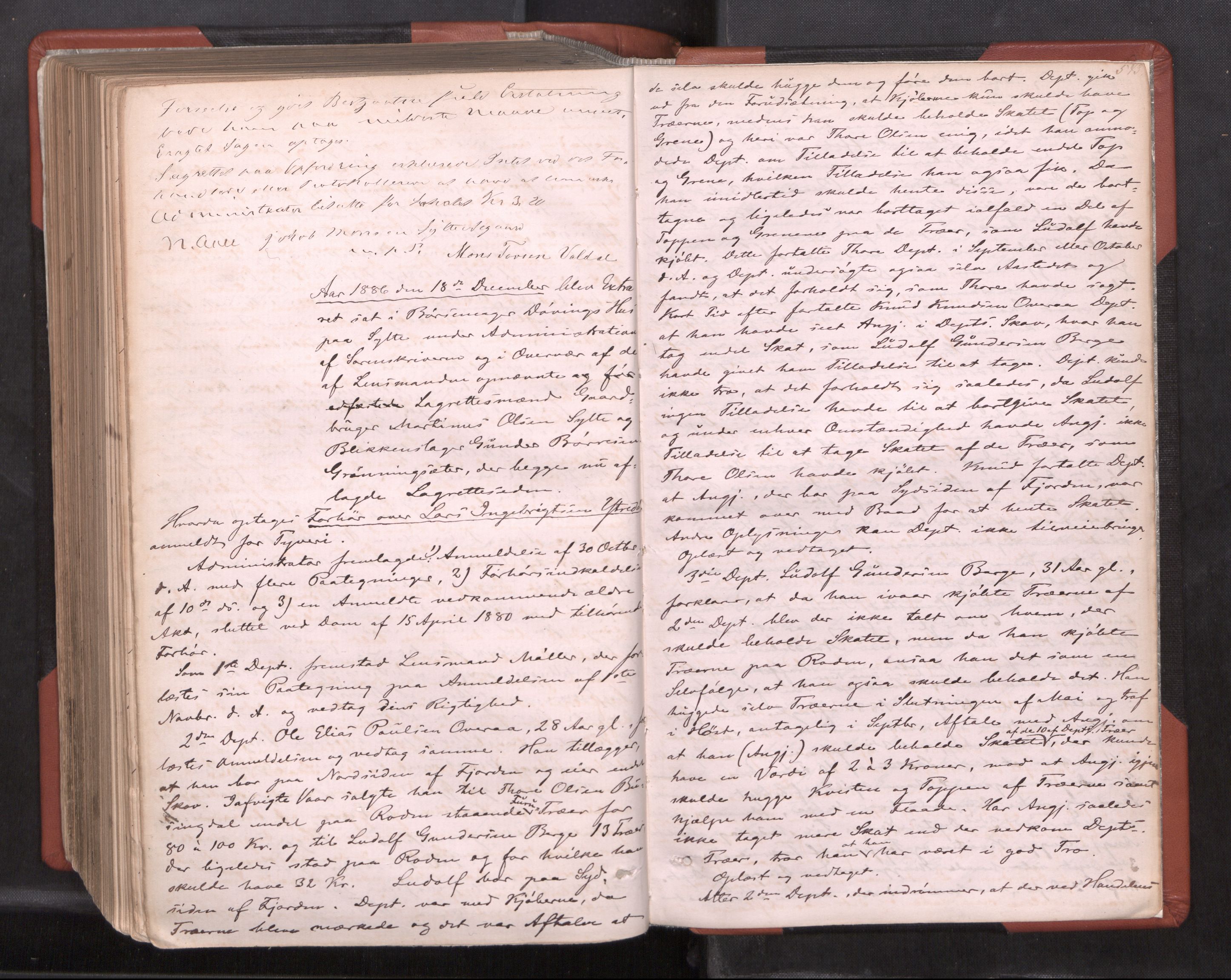 Nordre Sunnmøre sorenskriveri, AV/SAT-A-0006/1/1/1B/L0008: Ekstrarettsprotokoll 7, 1874-1887, p. 542b-543a