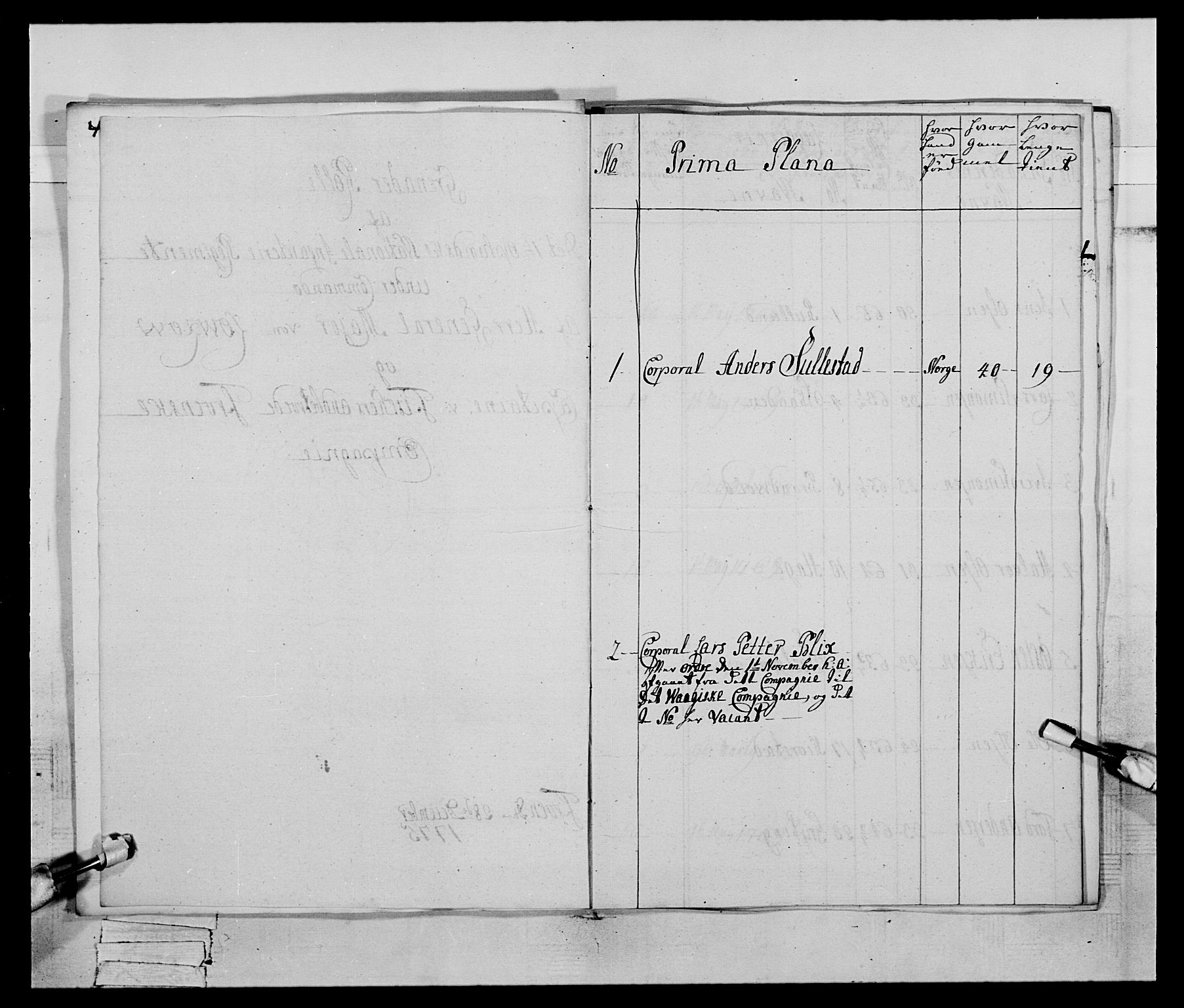 Generalitets- og kommissariatskollegiet, Det kongelige norske kommissariatskollegium, AV/RA-EA-5420/E/Eh/L0059: 1. Opplandske nasjonale infanteriregiment, 1775-1783, p. 40