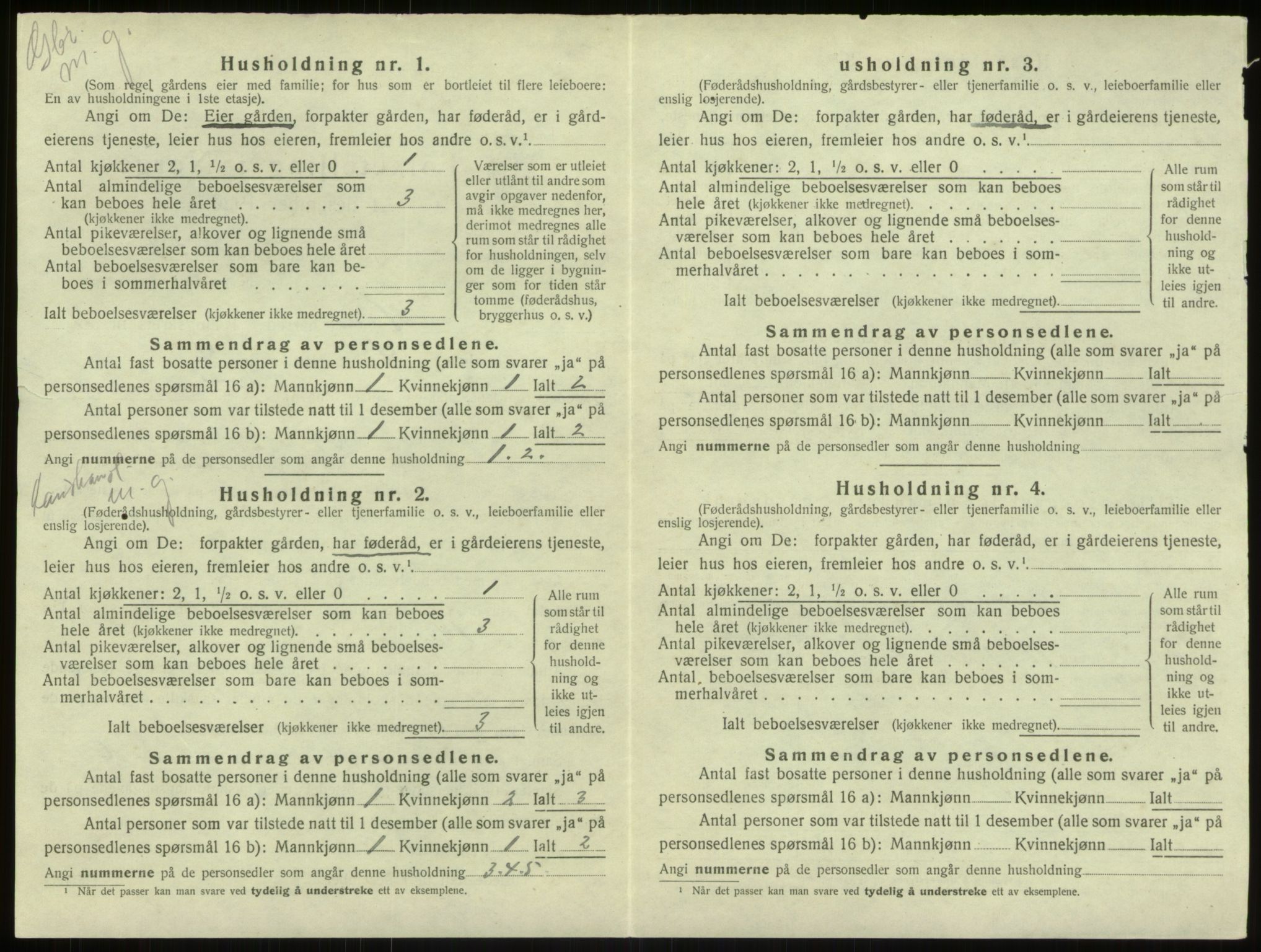 SAB, 1920 census for Haus, 1920, p. 928