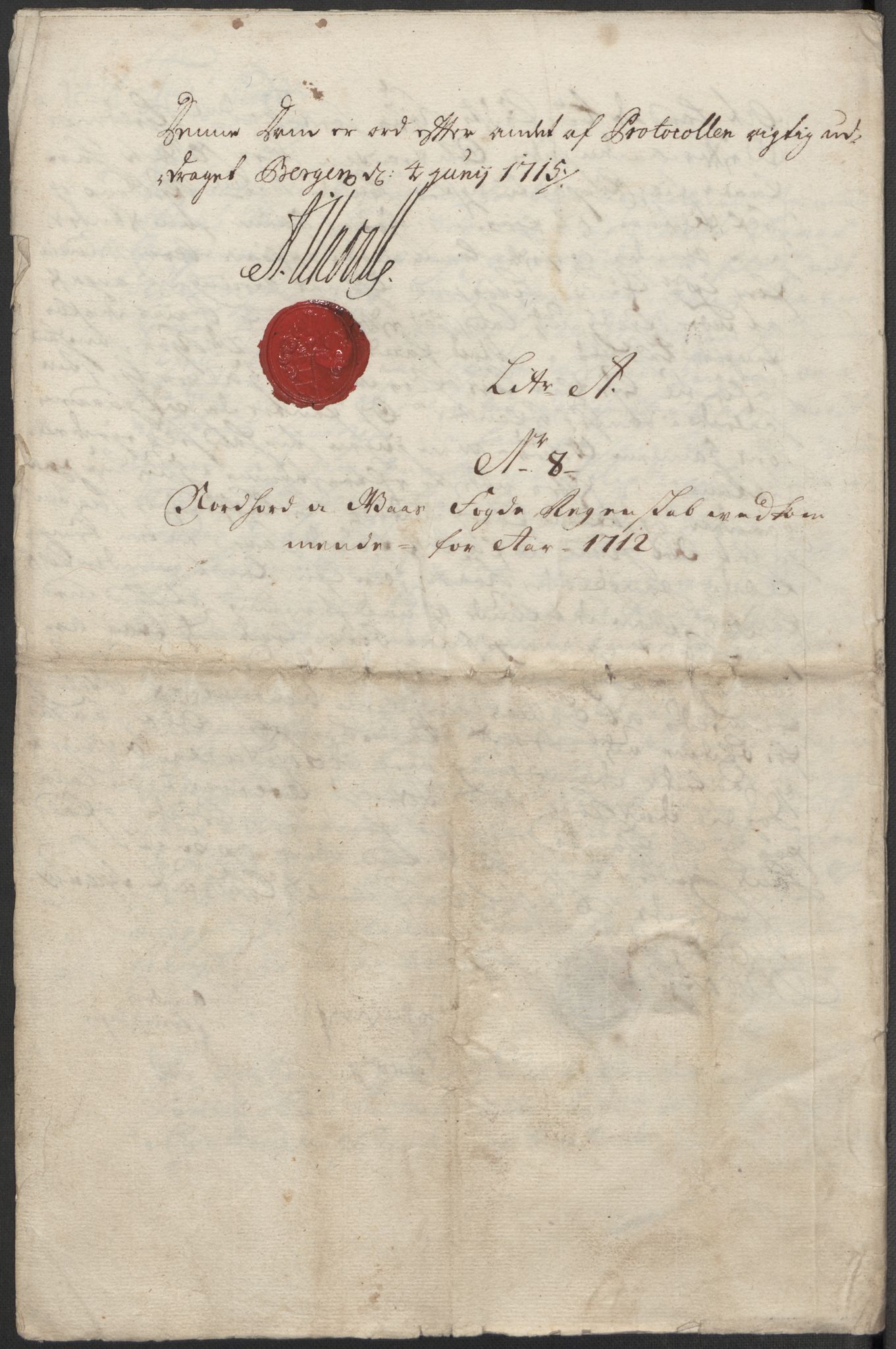 Rentekammeret inntil 1814, Reviderte regnskaper, Fogderegnskap, AV/RA-EA-4092/R51/L3194: Fogderegnskap Nordhordland og Voss, 1712, p. 154