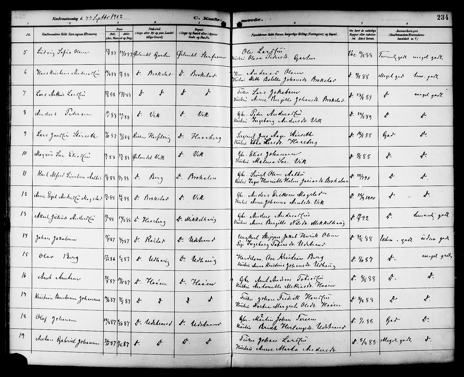 Ministerialprotokoller, klokkerbøker og fødselsregistre - Sør-Trøndelag, SAT/A-1456/659/L0746: Parish register (copy) no. 659C03, 1893-1912, p. 234