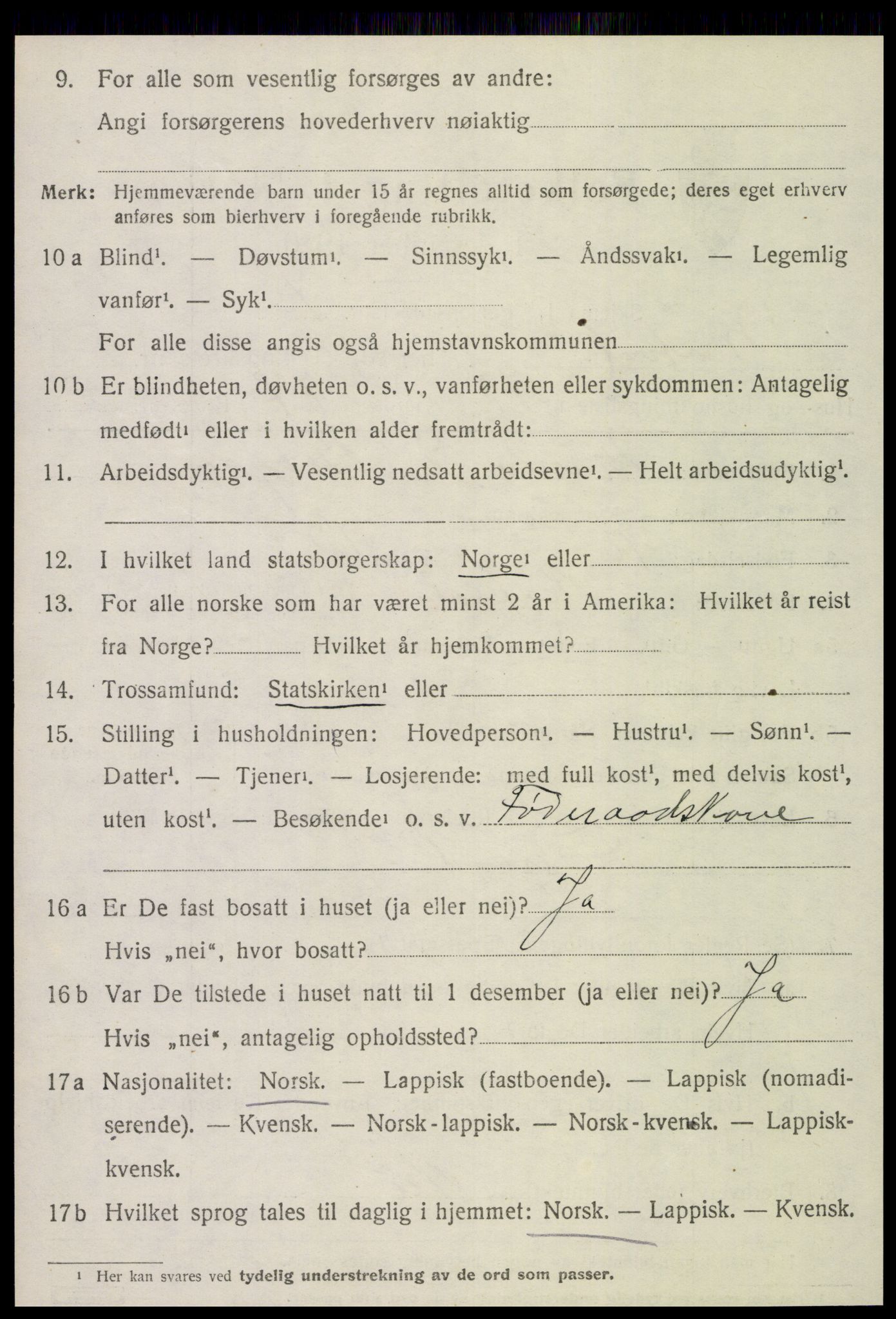 SAT, 1920 census for Skatval, 1920, p. 4416