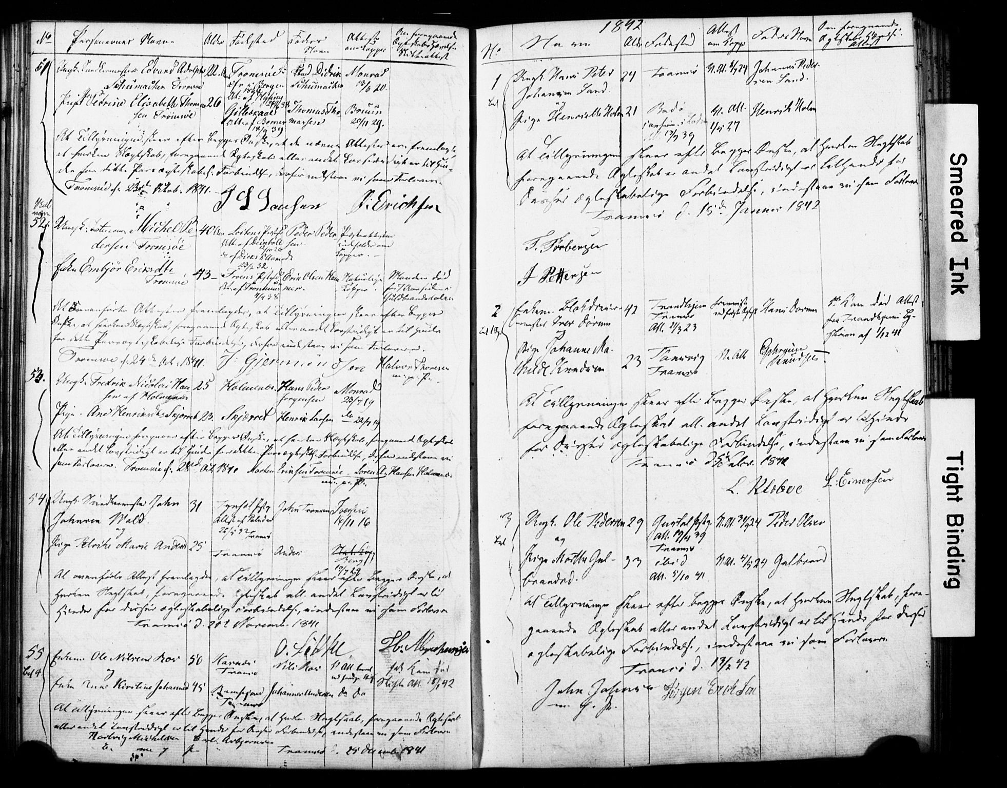 Tromsø sokneprestkontor/stiftsprosti/domprosti, SATØ/S-1343/H/Hc/L0096: Banns register no. 2, 1838-1851