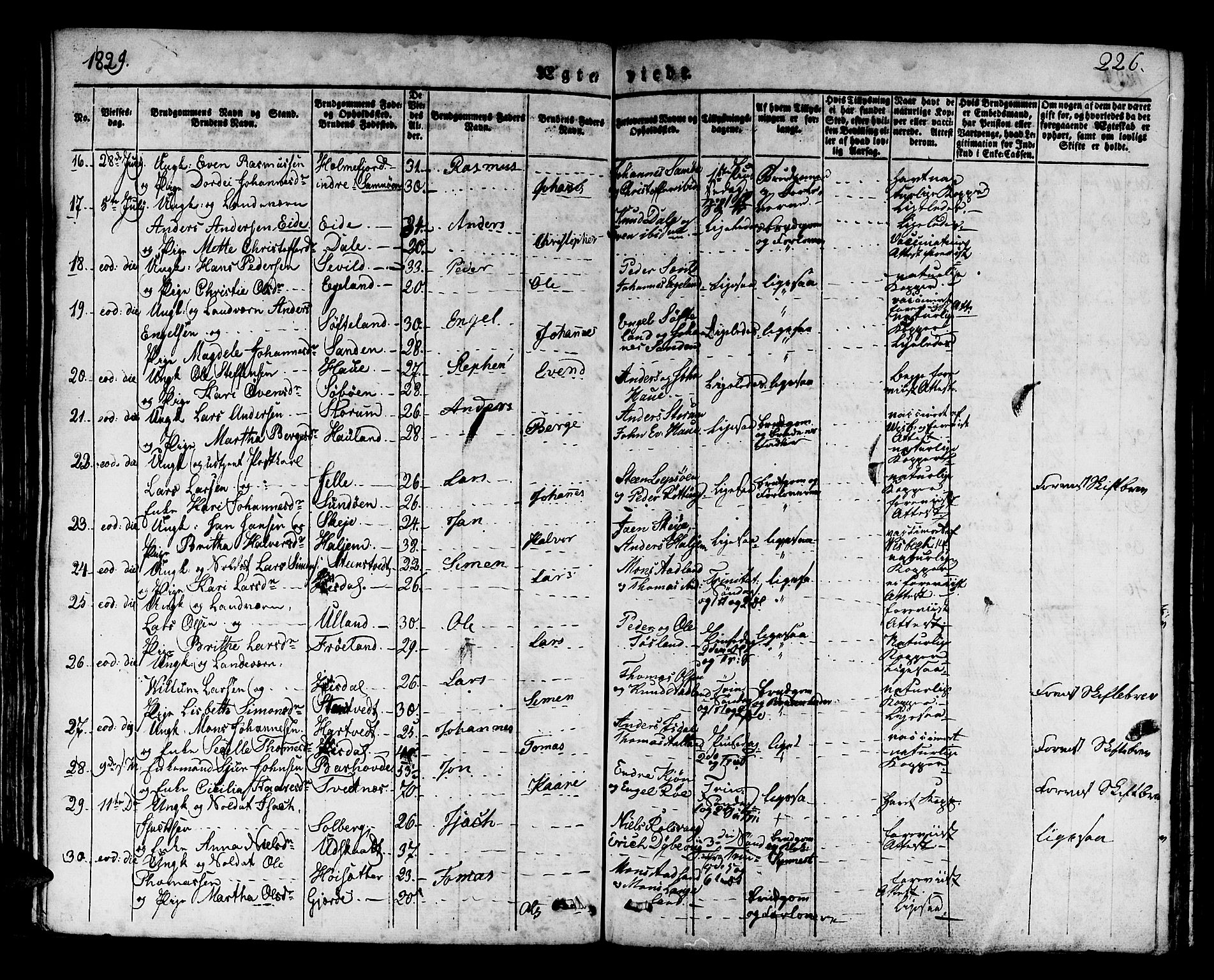 Os sokneprestembete, AV/SAB-A-99929: Parish register (official) no. A 14, 1826-1839, p. 226