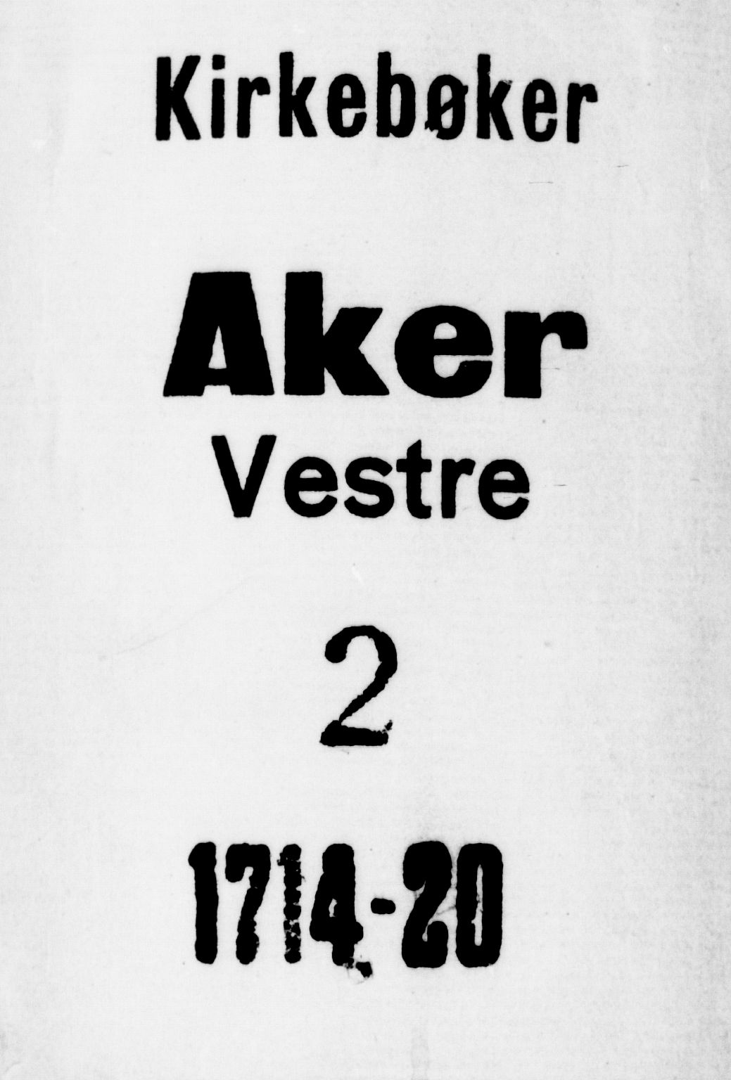 Aker prestekontor kirkebøker, AV/SAO-A-10861/F/L0002: Parish register (official) no. 2, 1714-1720