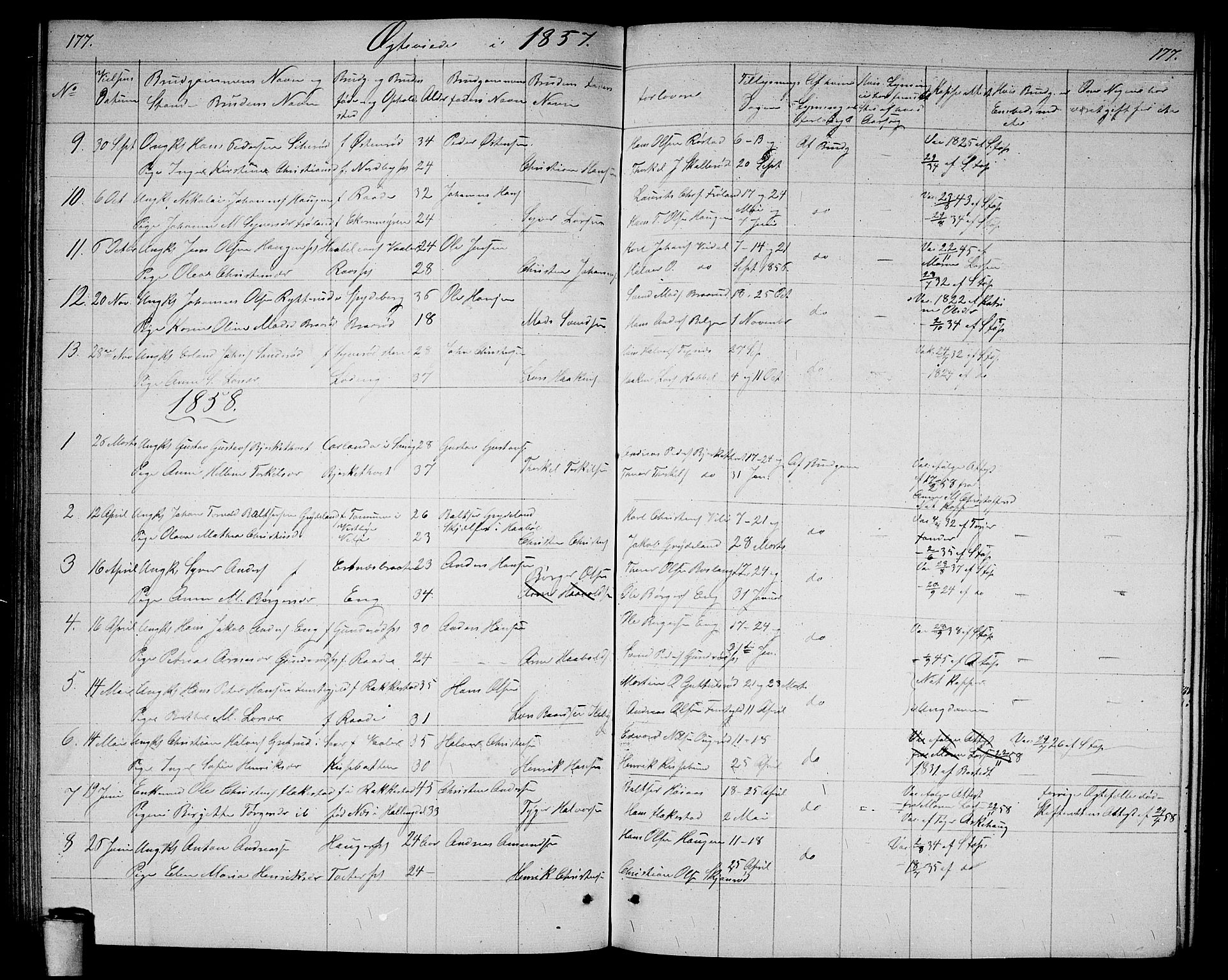 Våler prestekontor Kirkebøker, AV/SAO-A-11083/G/Ga/L0002: Parish register (copy) no. I 2, 1839-1860, p. 177