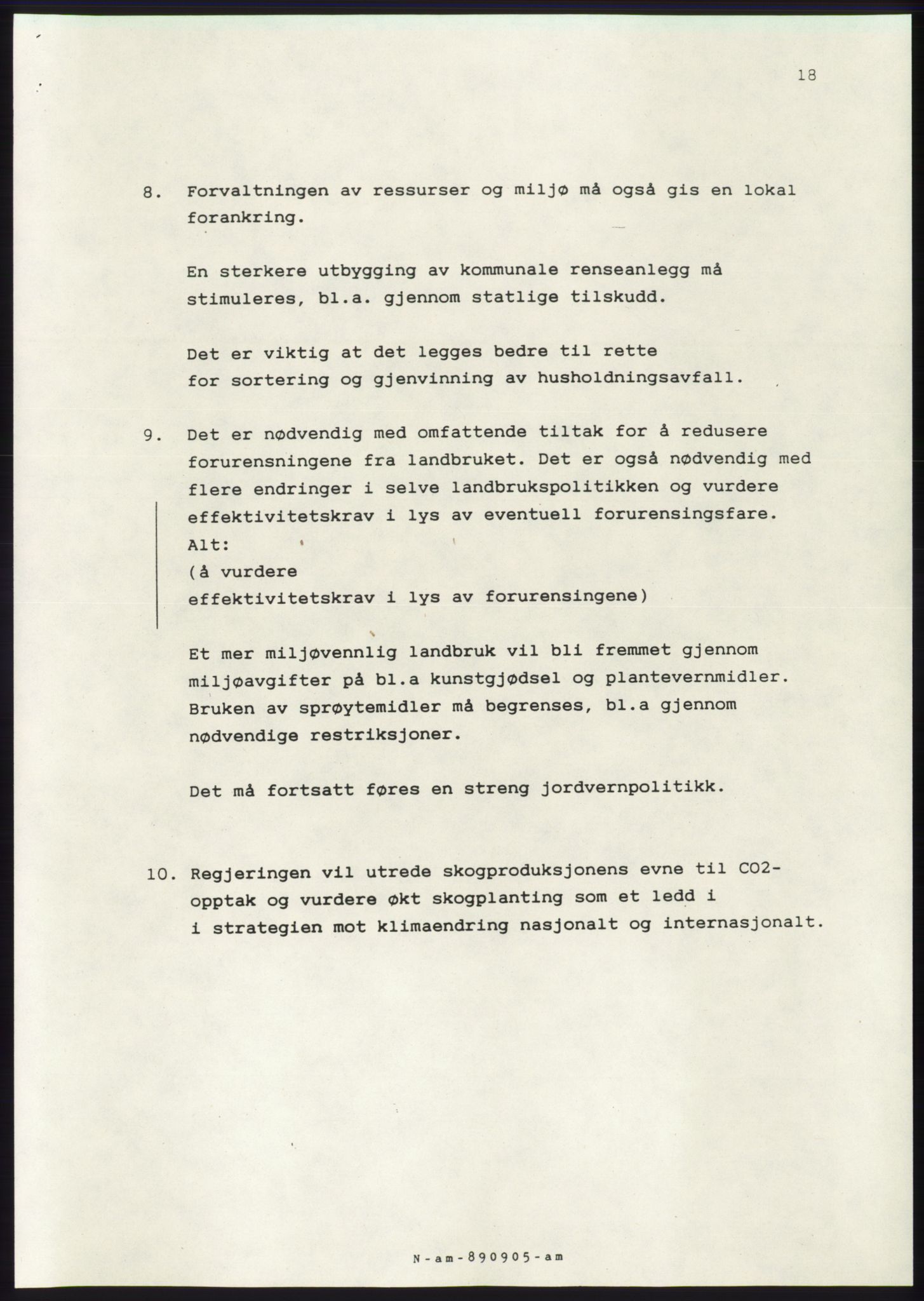 Forhandlingsmøtene 1989 mellom Høyre, KrF og Senterpartiet om dannelse av regjering, AV/RA-PA-0697/A/L0001: Forhandlingsprotokoll med vedlegg, 1989, p. 511