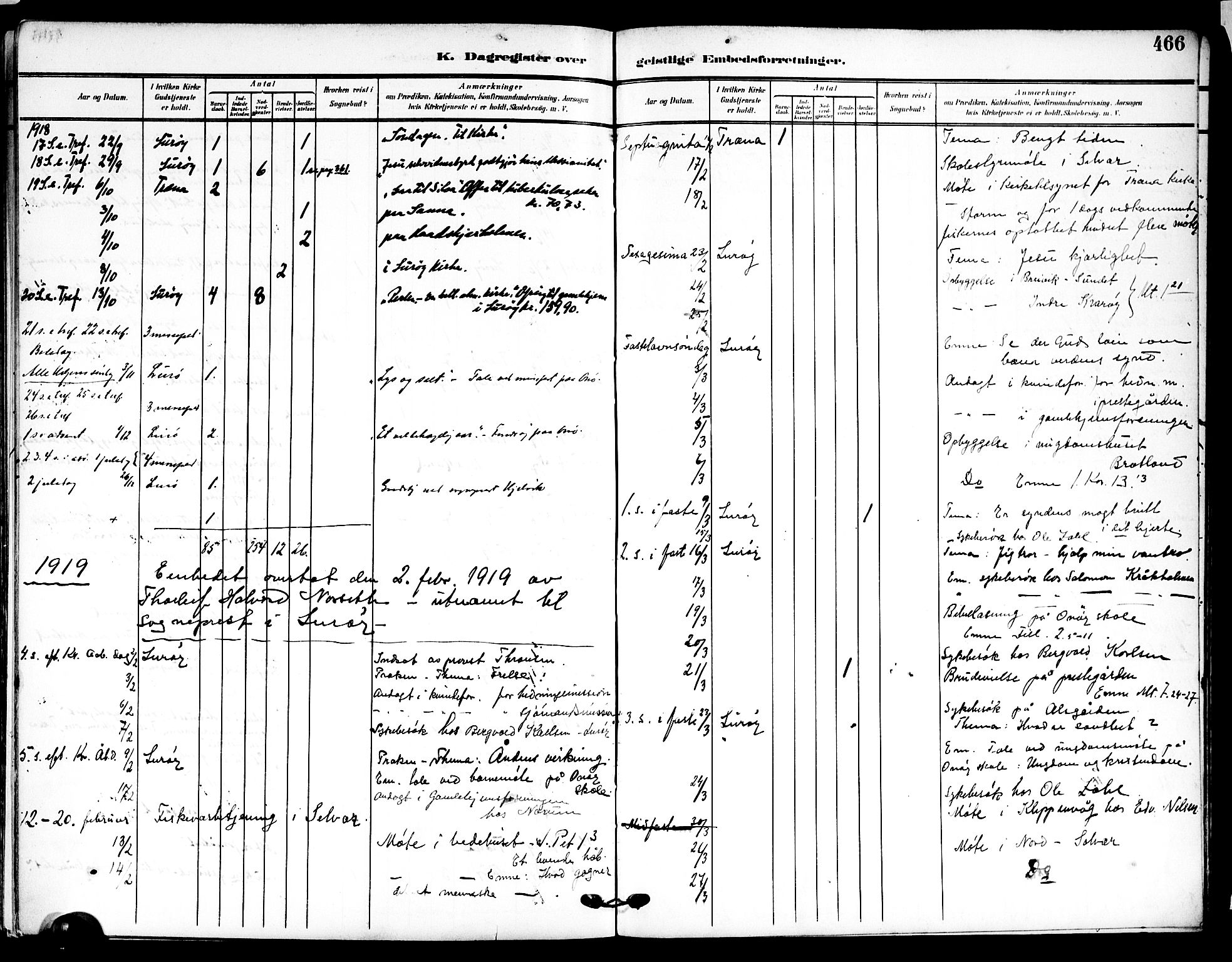 Ministerialprotokoller, klokkerbøker og fødselsregistre - Nordland, SAT/A-1459/839/L0569: Parish register (official) no. 839A06, 1903-1922, p. 466