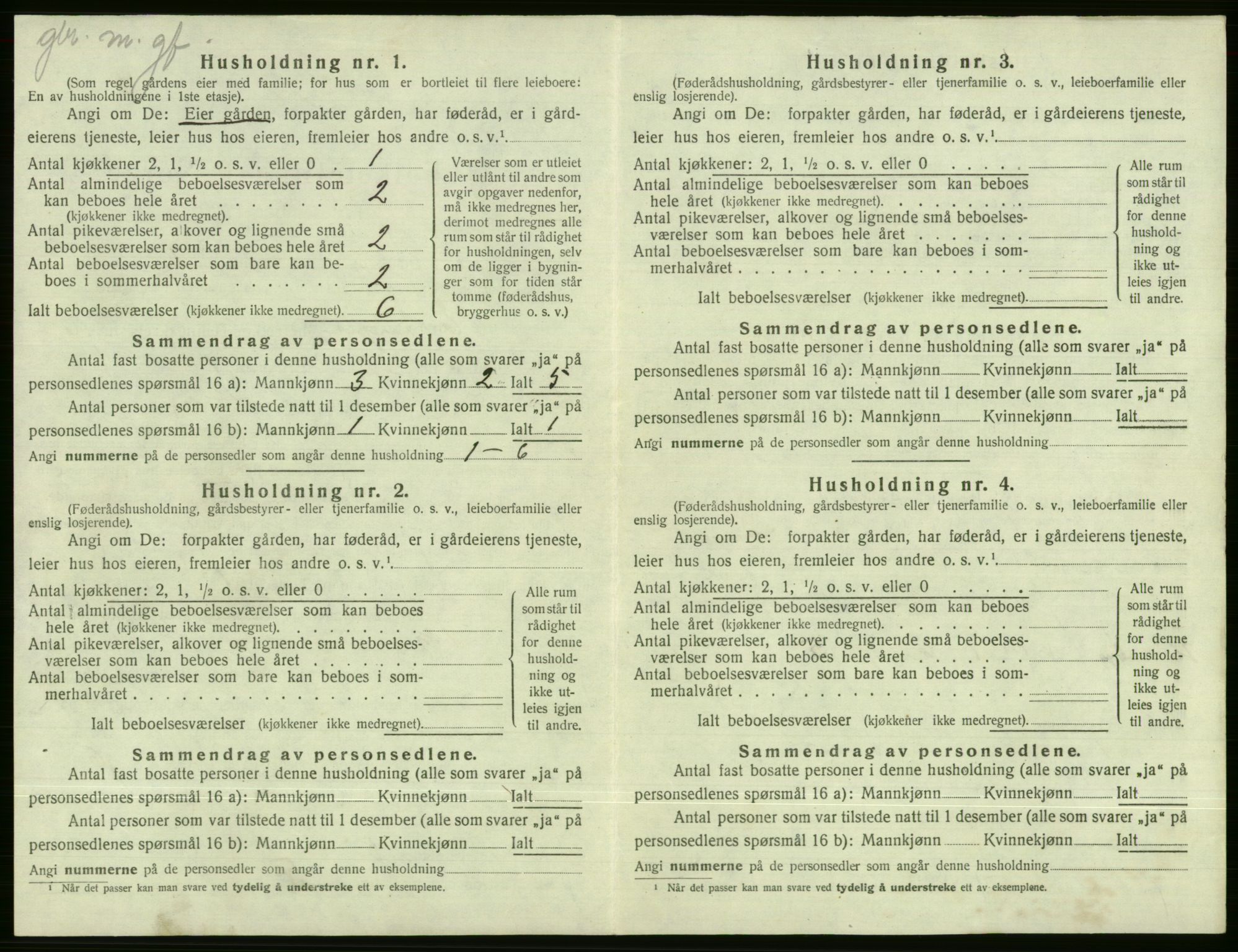 SAB, 1920 census for Evanger, 1920, p. 676