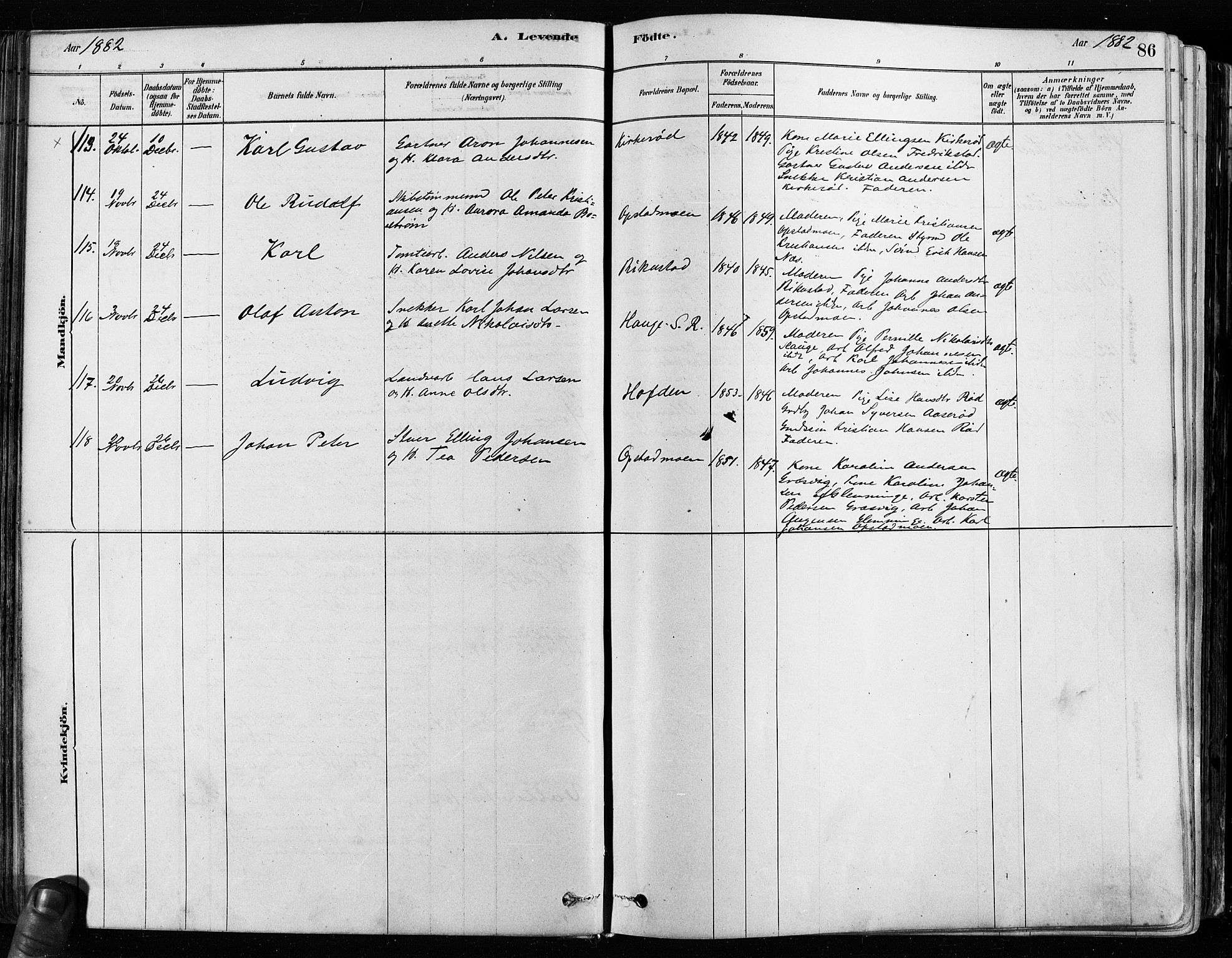 Tune prestekontor Kirkebøker, SAO/A-2007/F/Fa/L0017: Parish register (official) no. 17, 1878-1887, p. 86