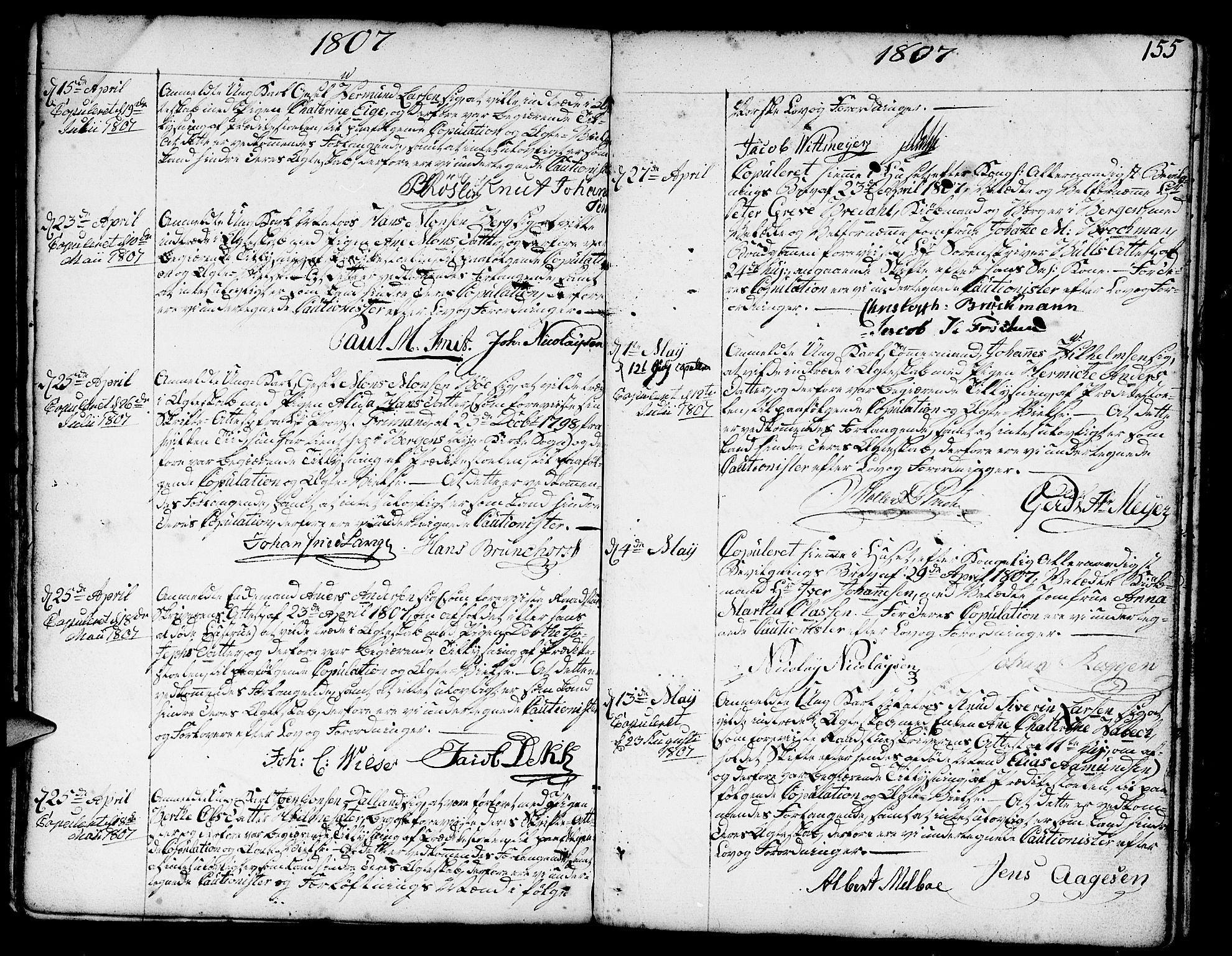 Nykirken Sokneprestembete, AV/SAB-A-77101/H/Haa/L0008: Parish register (official) no. A 8, 1776-1814, p. 155