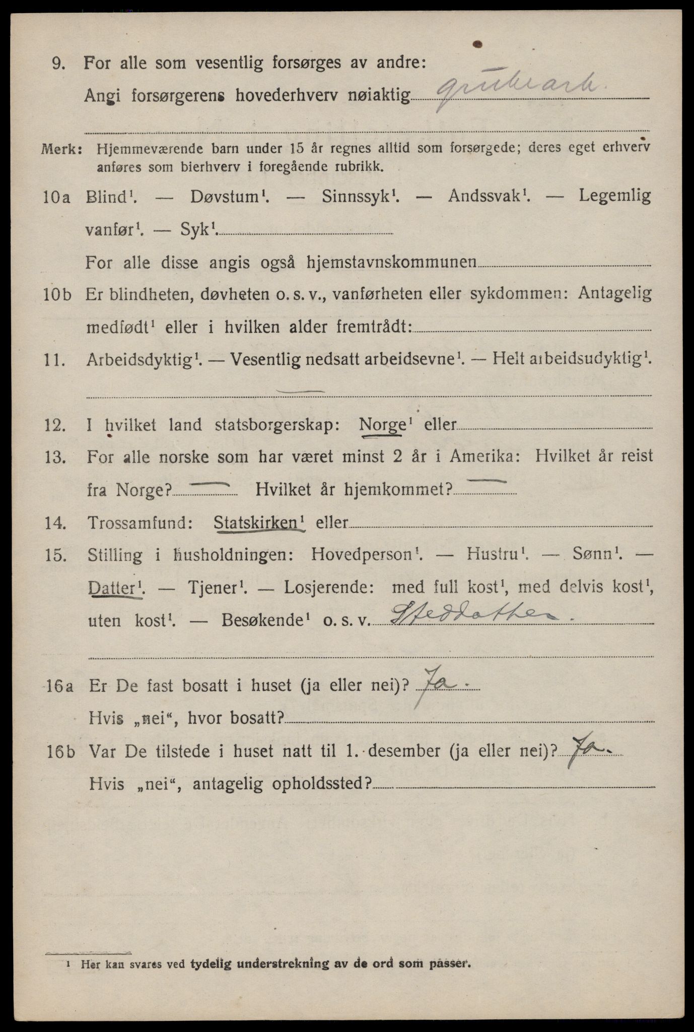 SAST, 1920 census for Avaldsnes, 1920, p. 2630