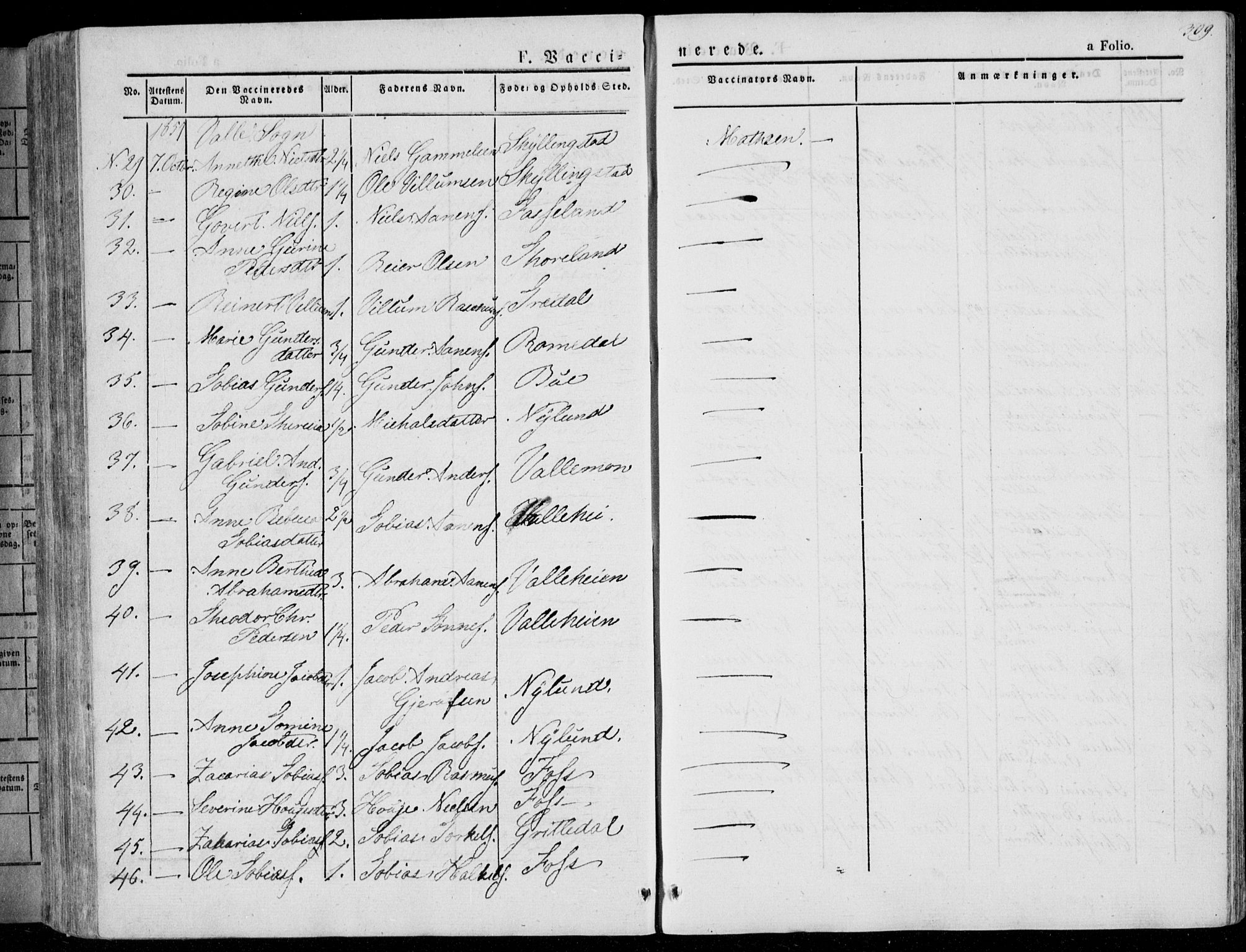 Sør-Audnedal sokneprestkontor, AV/SAK-1111-0039/F/Fa/Fab/L0006: Parish register (official) no. A 6, 1829-1855, p. 309