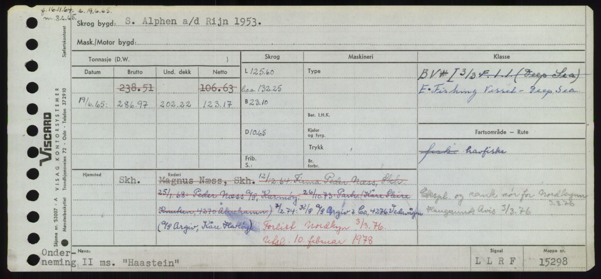 Sjøfartsdirektoratet med forløpere, Skipsmålingen, RA/S-1627/H/Hd/L0017: Fartøy, Holi-Hå, p. 571