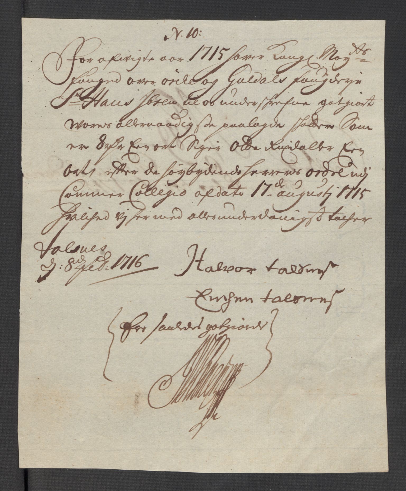 Rentekammeret inntil 1814, Reviderte regnskaper, Fogderegnskap, RA/EA-4092/R60/L3966: Fogderegnskap Orkdal og Gauldal, 1715, p. 554