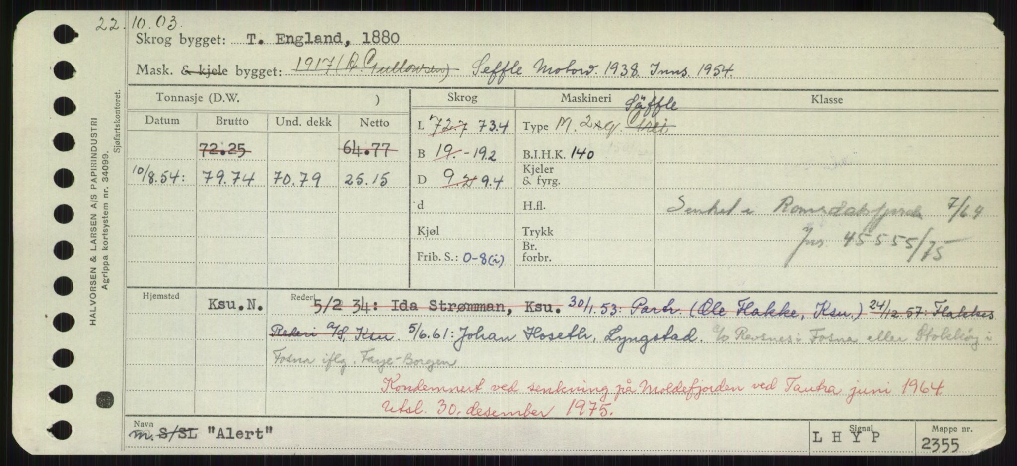 Sjøfartsdirektoratet med forløpere, Skipsmålingen, AV/RA-S-1627/H/Hd/L0001: Fartøy, A-Anv, p. 281