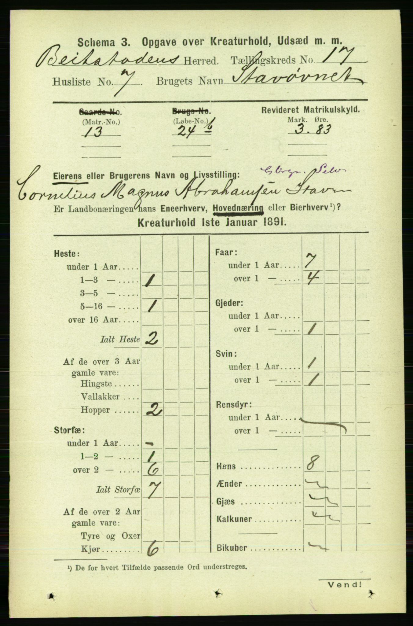 RA, 1891 census for 1727 Beitstad, 1891, p. 6717