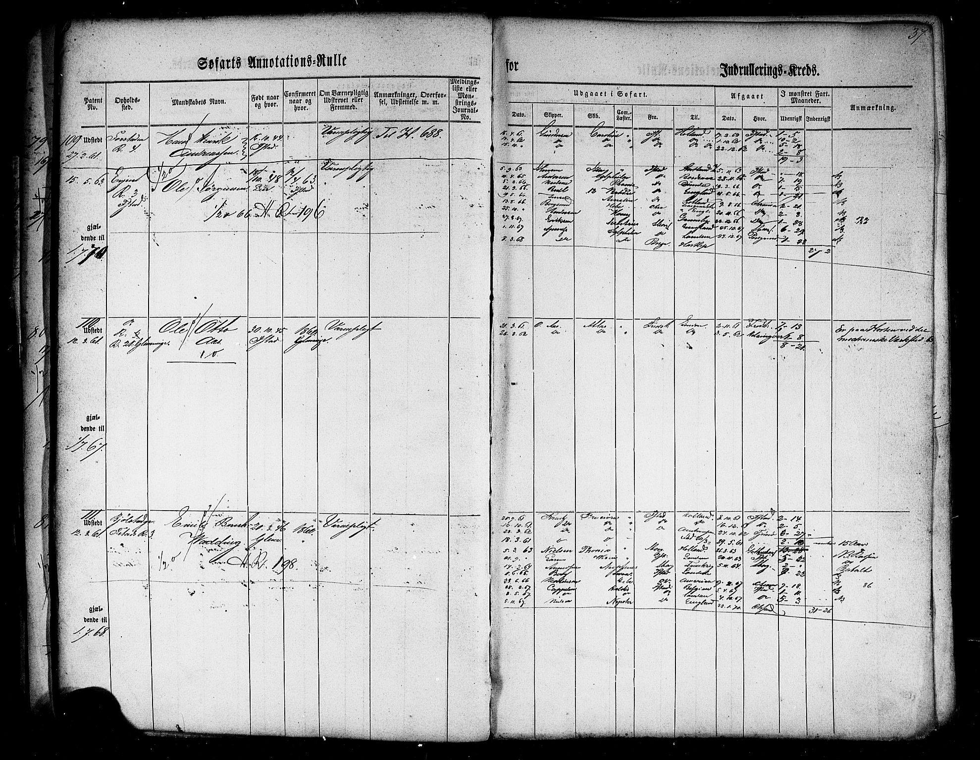 Fredrikstad mønstringskontor, AV/SAO-A-10569b/F/Fc/Fca/L0001: Annotasjonsrulle, 1860-1868, p. 41