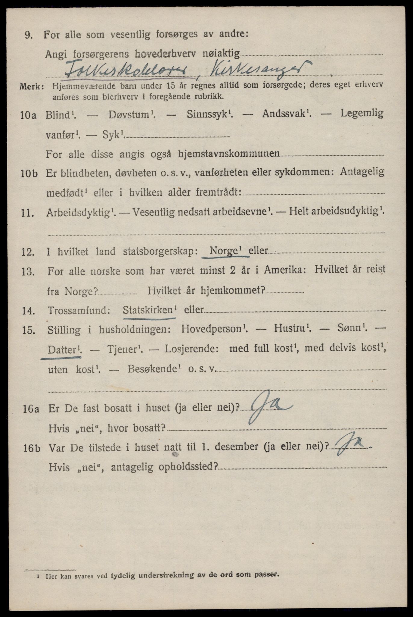 SAST, 1920 census for Skjold, 1920, p. 3879