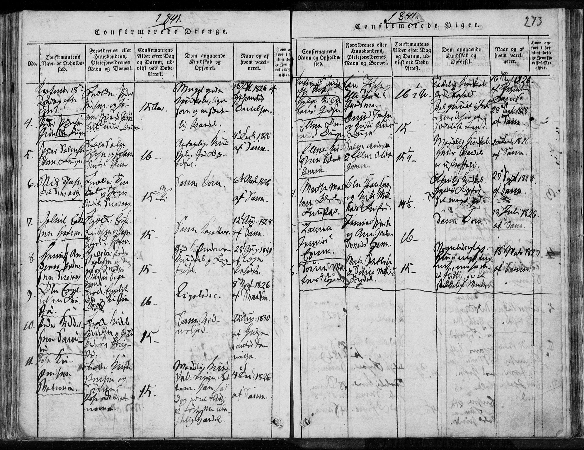 Eigersund sokneprestkontor, AV/SAST-A-101807/S08/L0008: Parish register (official) no. A 8, 1816-1847, p. 273