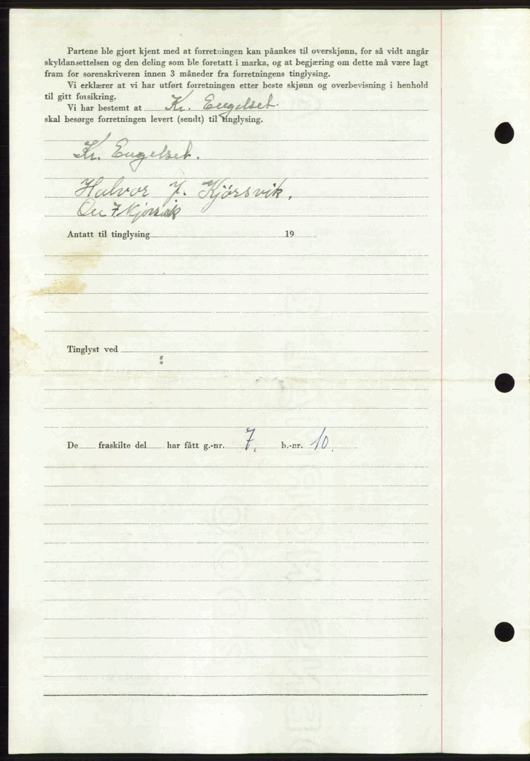 Romsdal sorenskriveri, AV/SAT-A-4149/1/2/2C: Mortgage book no. A31, 1949-1949, Diary no: : 3069/1949