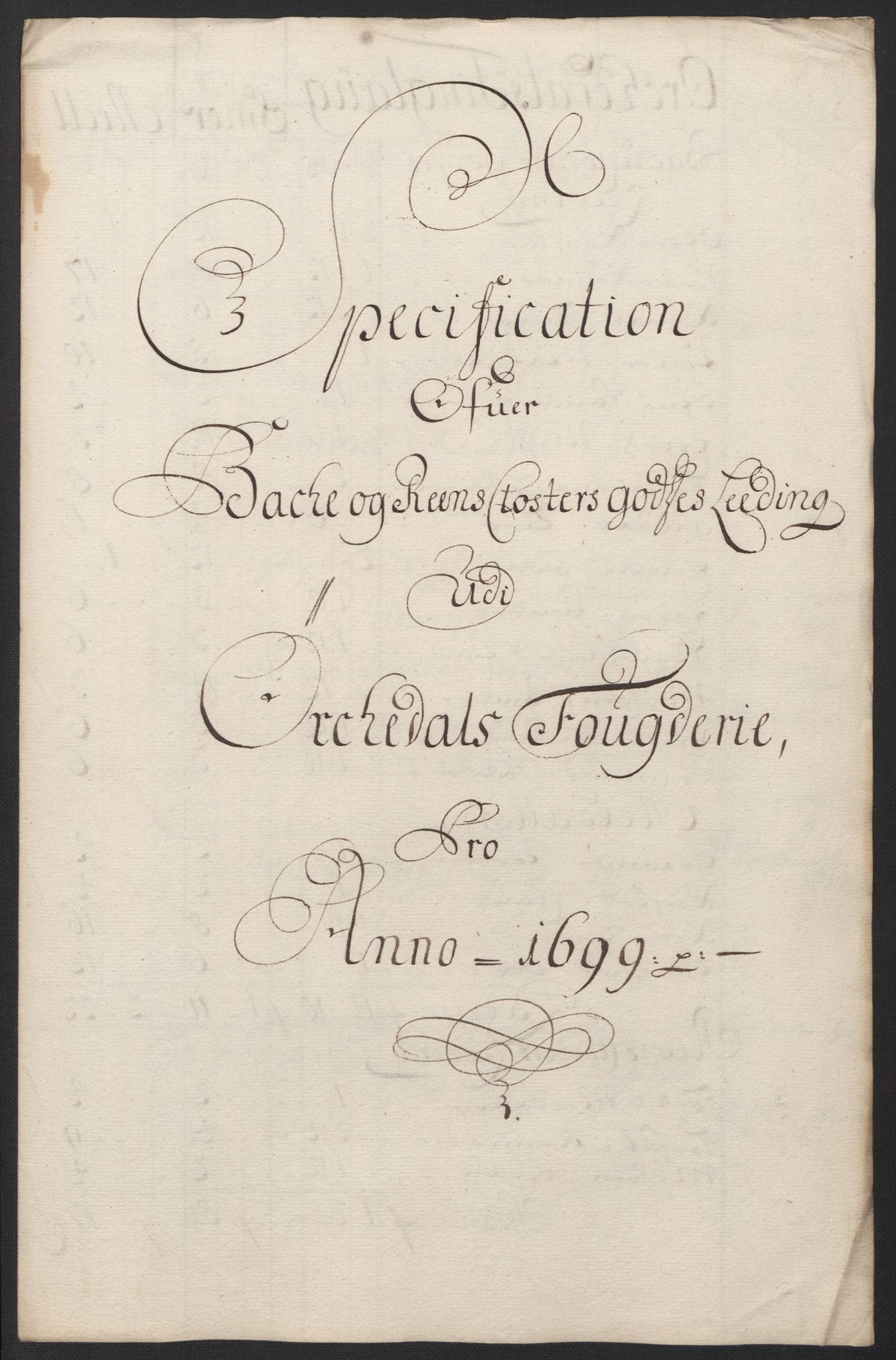 Rentekammeret inntil 1814, Reviderte regnskaper, Fogderegnskap, AV/RA-EA-4092/R60/L3949: Fogderegnskap Orkdal og Gauldal, 1699, p. 187