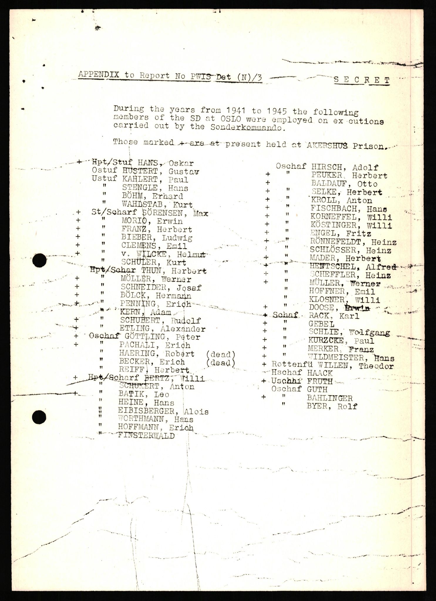 Forsvaret, Forsvarets overkommando II, RA/RAFA-3915/D/Db/L0029: CI Questionaires. Tyske okkupasjonsstyrker i Norge. Tyskere., 1945-1946, p. 266