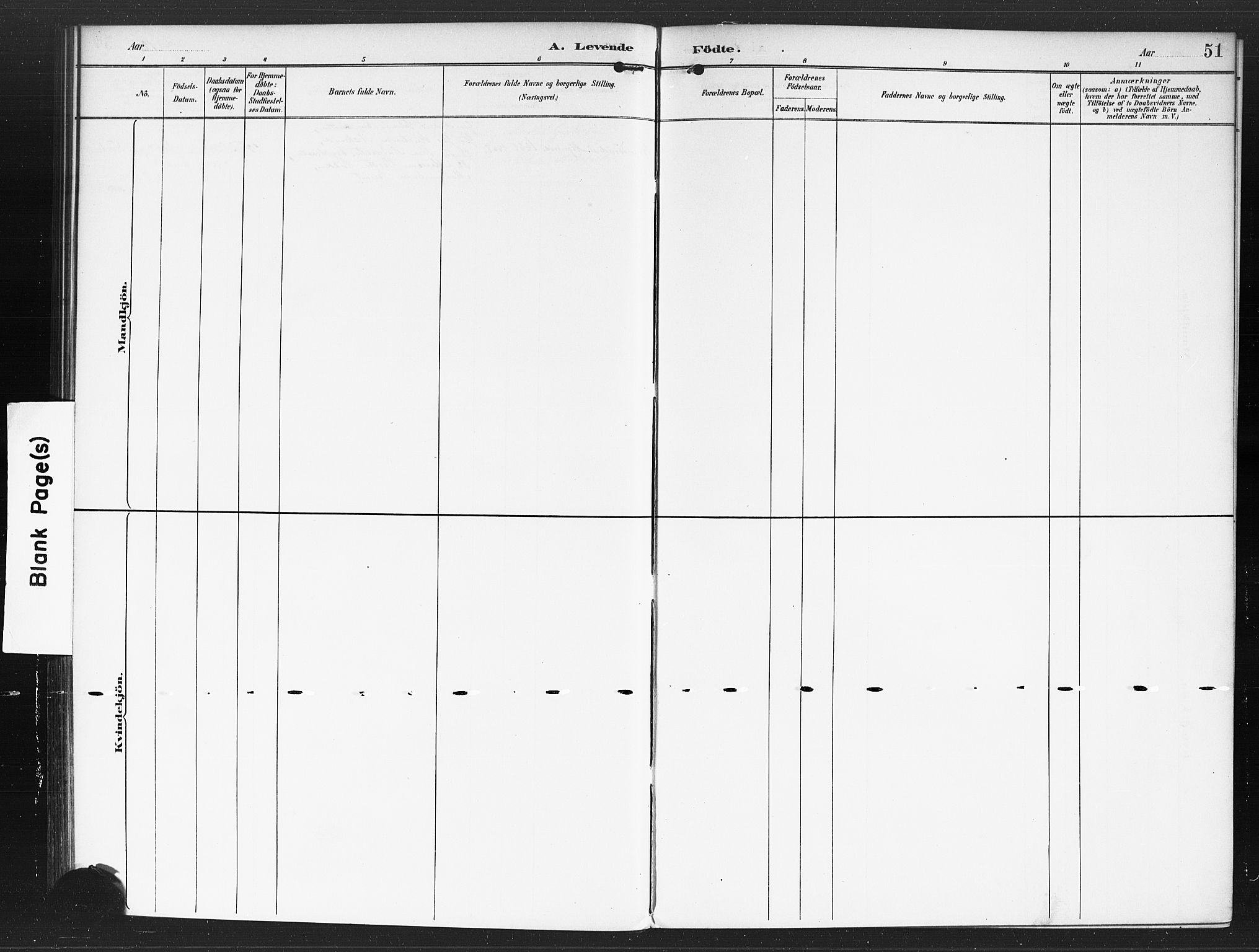 Rødenes prestekontor Kirkebøker, AV/SAO-A-2005/F/Fa/L0010: Parish register (official) no. I 10, 1890-1900, p. 51