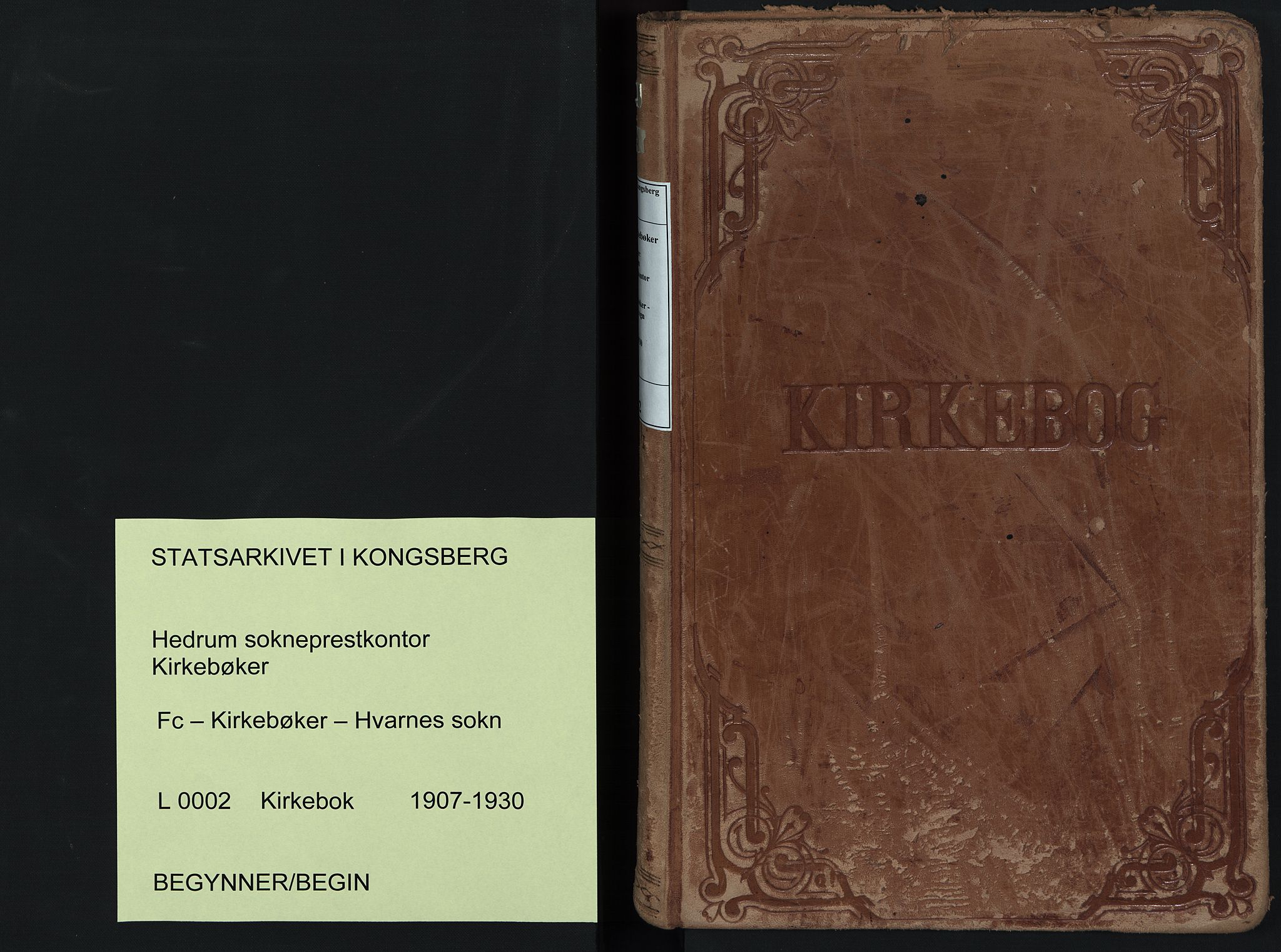 Hedrum kirkebøker, AV/SAKO-A-344/F/Fc/L0002: Parish register (official) no. III 2, 1907-1930